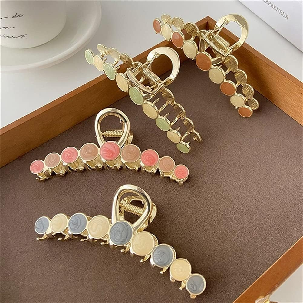 Crystal Hair Accessories,Clips Hairpins,Clip Plate,Hairpins for Women Hair Claws Flower Crab Hair Clips Women Girls Hairstyling Barrettes Headdress Accessories (Color : D) image number 6