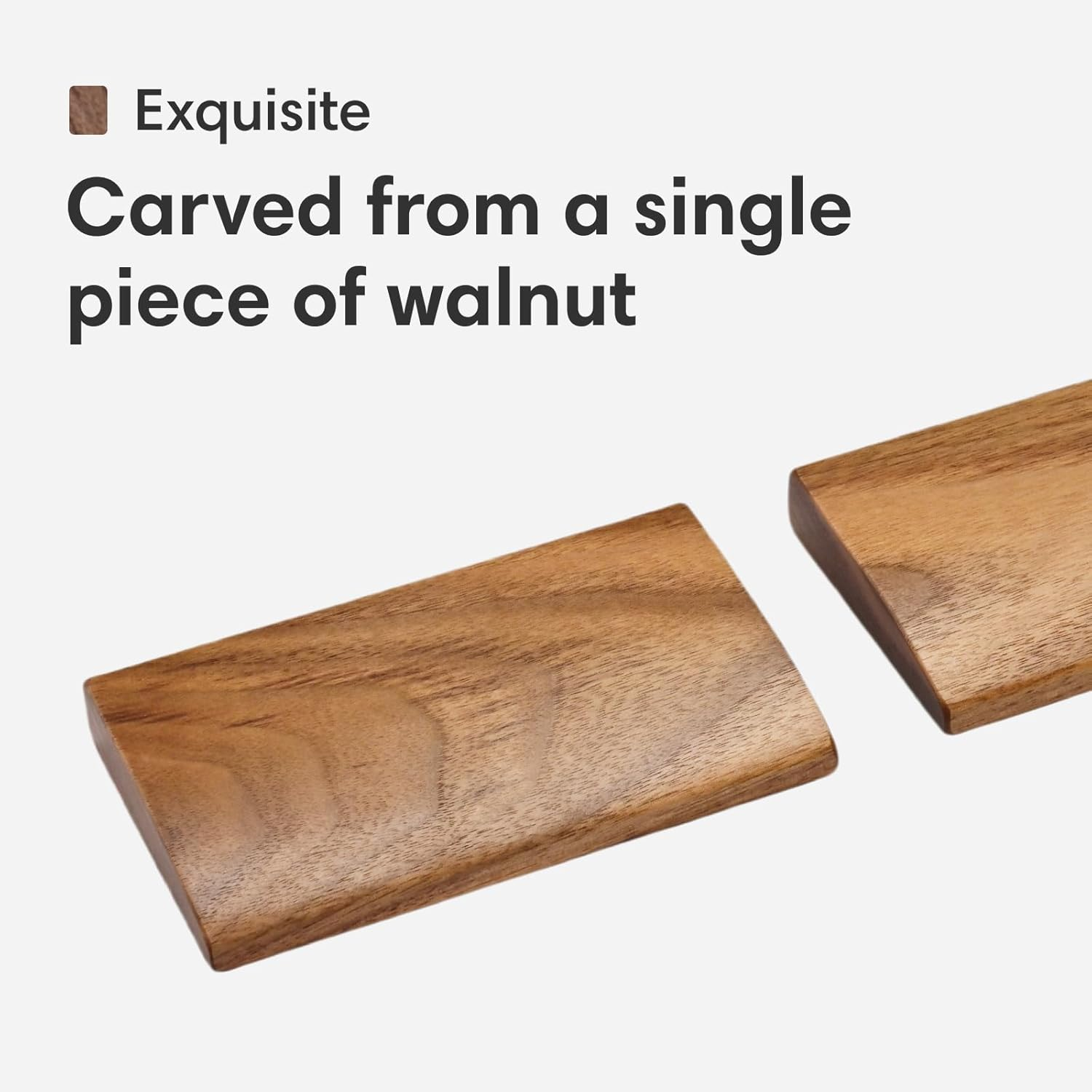Wooden Palm Rest for Nocfree Lite: Walnut Wrist Rest for Split Keyboards - Ergonomic, Magnetic Tenting, Organic Wooden, Compact, Durable and Easy to Clean, Anti-Slip, Pain Relief image number 5