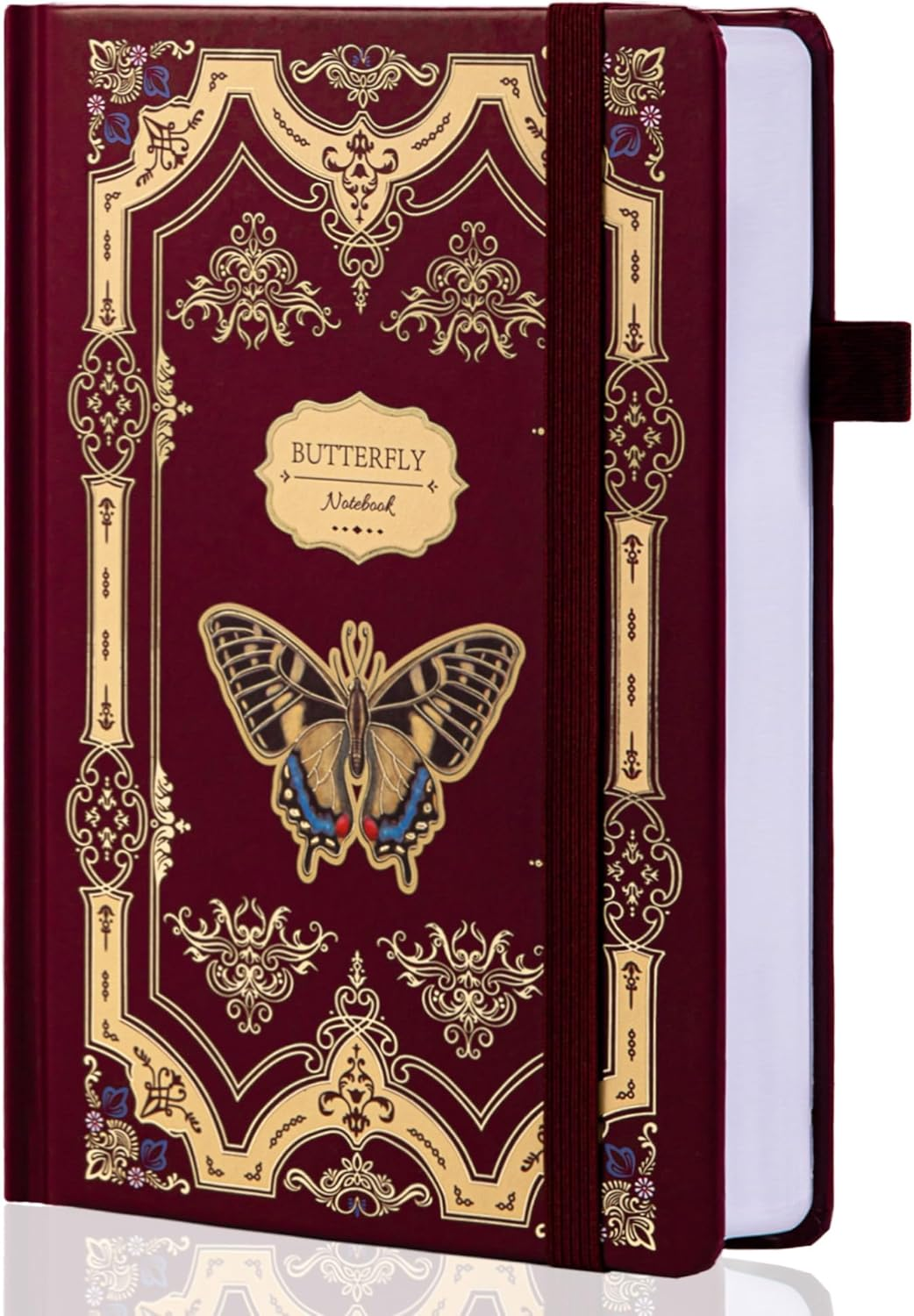TIEFOSSI Butterfly Journals for Women Men, College Ruled Journals for Writing, Lay Flat Notebook,320 Numbered Pages A5 Journaling