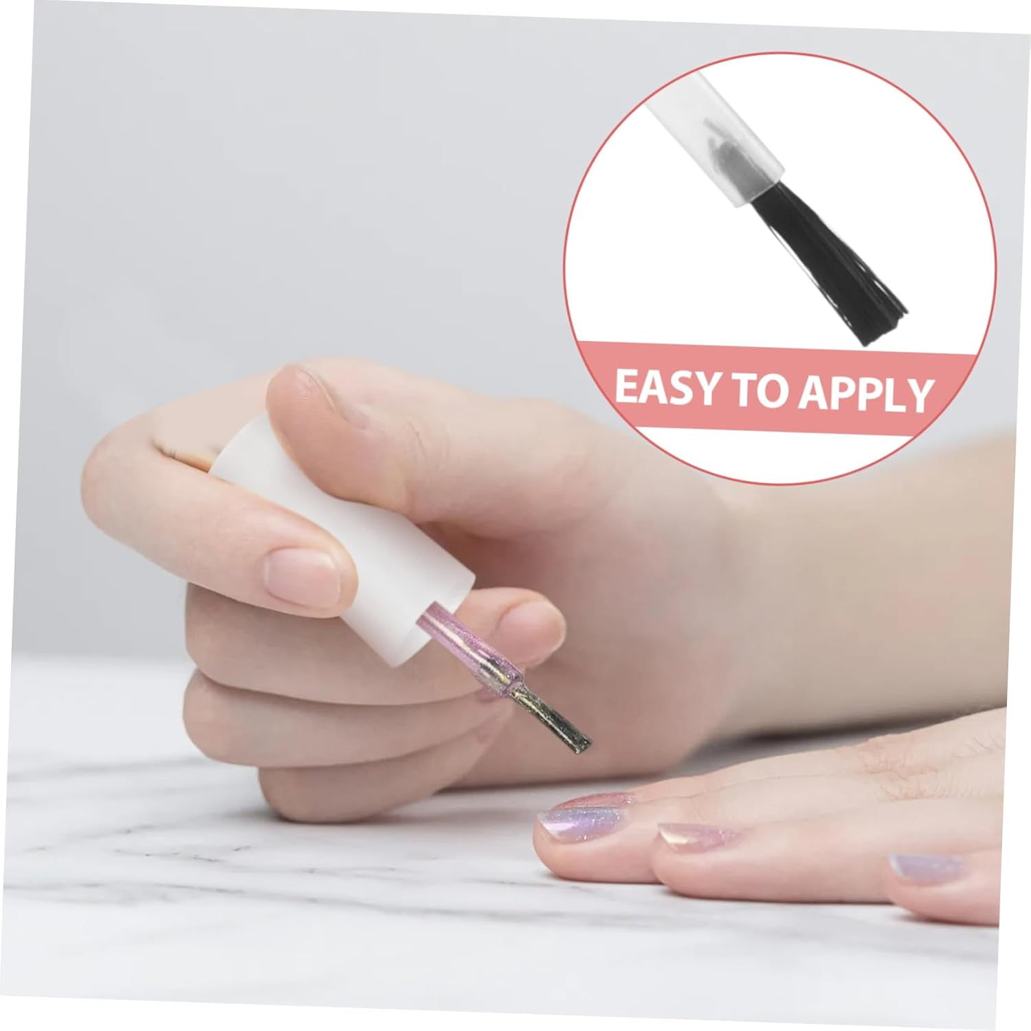 HONITANO 20Pcs Replacement Nail Polish Bottle Caps Brush for Manicure Gel Nail Salon Supplies image number 4