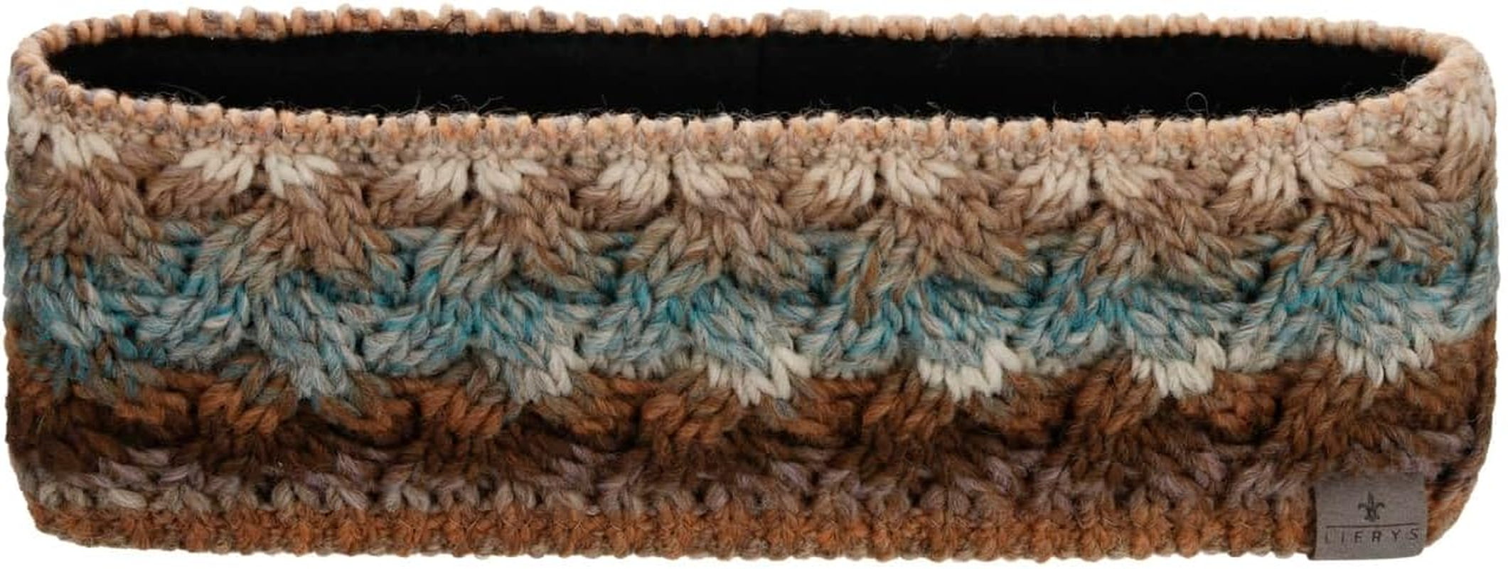 LIERYS Farelle Women'S Headband - Earmuffs with Wool - Made in Germany - Headband with Lining - Ear Protection with Lining - Ear Warmers Brown/Blue One Size