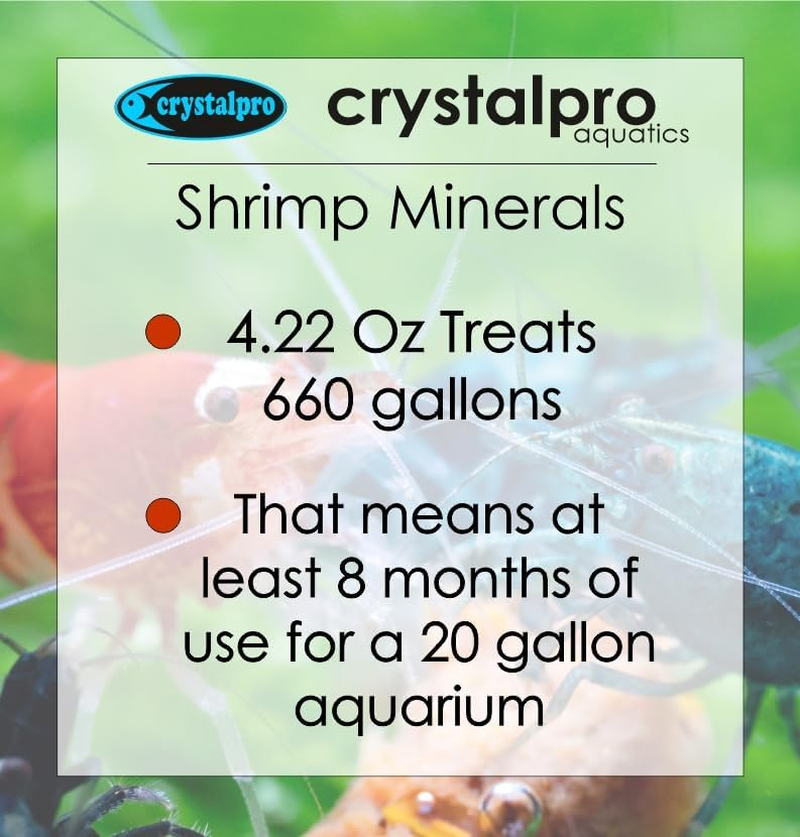 Shrimp Minerals 4.22 Oz - Essential Minerals for Shrimp Tanks and Invertebrates - Freshwater Aquarium Salt - Tank Accessories - Shrimp Aquarium Supplies -Neocaridina and Caridina image number 2
