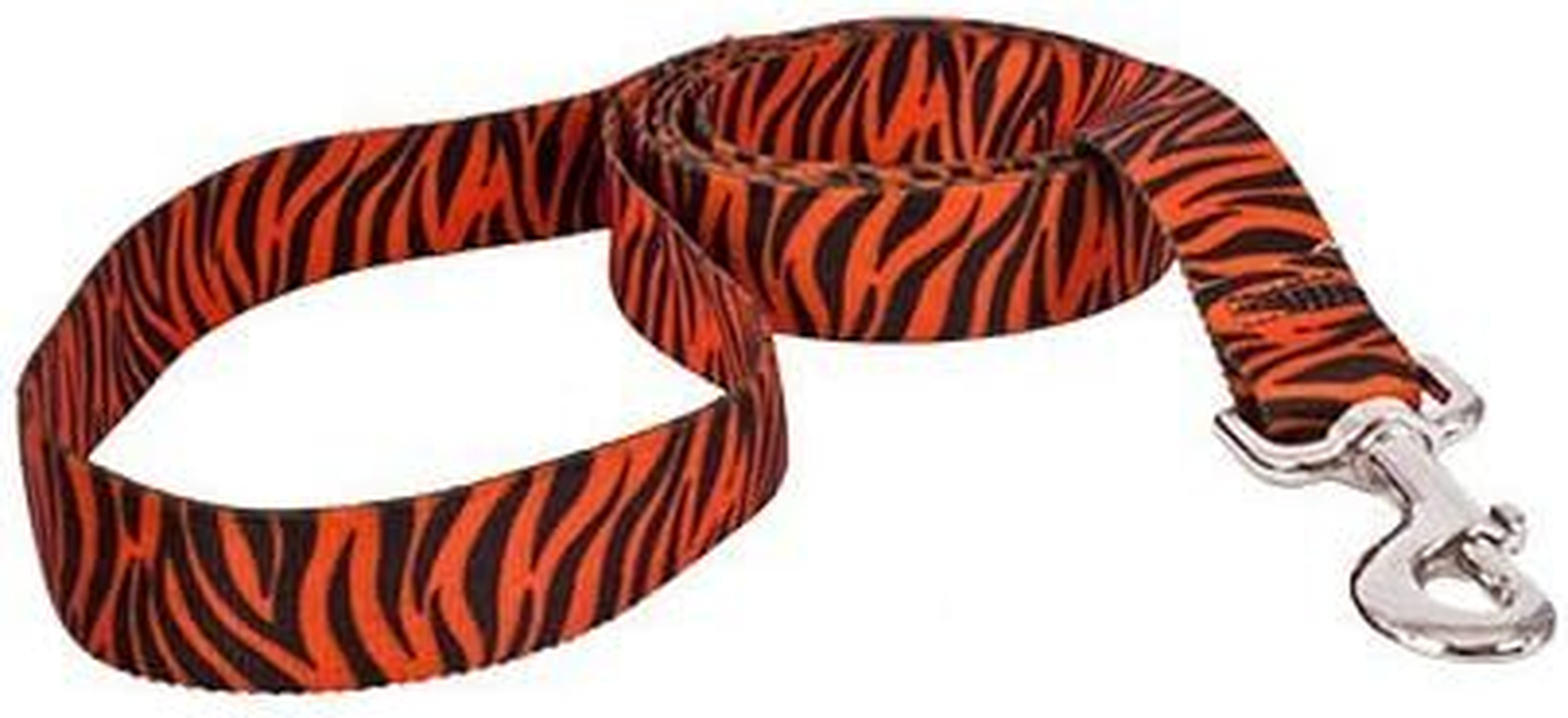 Yellow Dog Design Zebra Rust Coupler Dog Leash-Size Medium-3/4 Inch Wide and 12 to 20 Inches Long