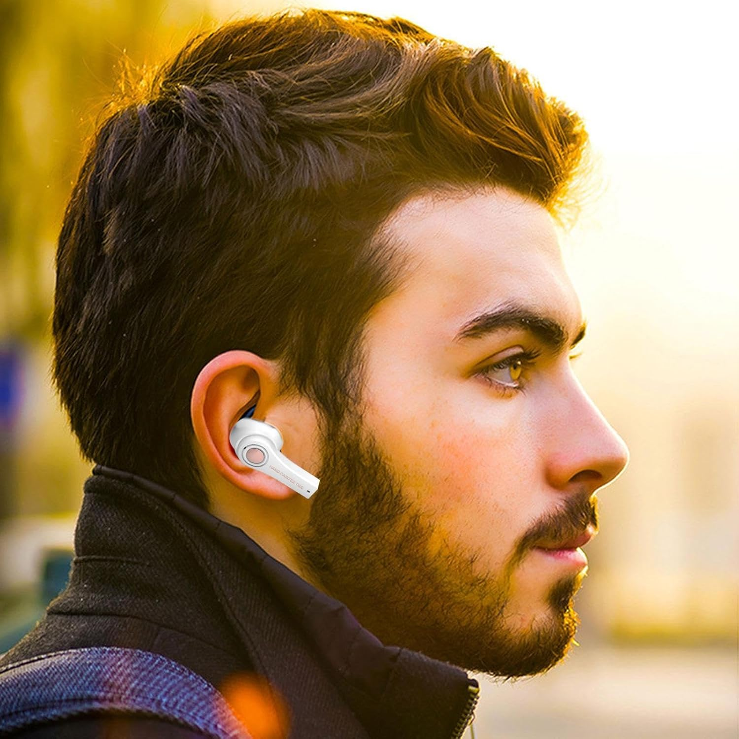 Headphones &ndash; Aurnics | Wireless Headphones | Waterproof and Dust Earphones in Earphones with Microphone | Noise Cancelling Earphones for Smartphones and Tablets | Portable Sports Listening Kit image number 6