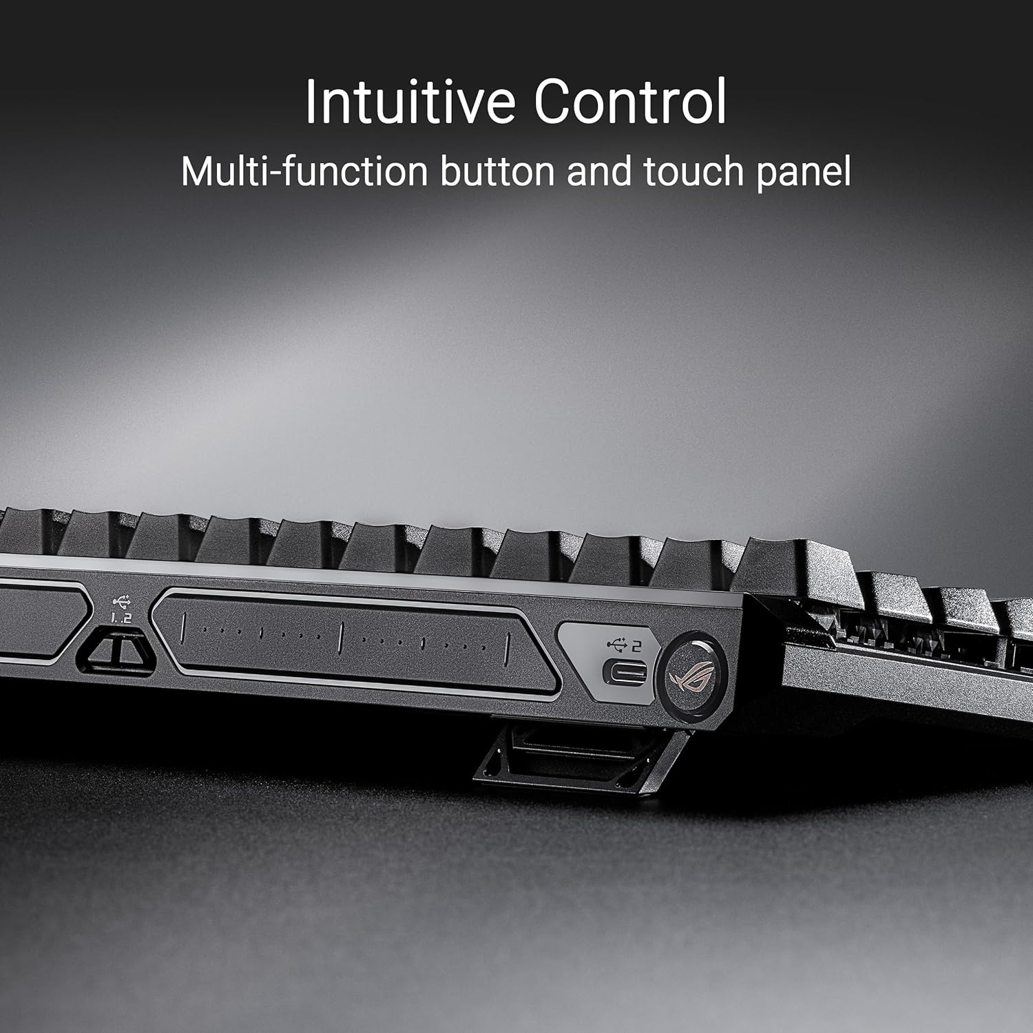 ROG Falchion Ace HFX 65% Gaming Keyboard with ROG HFX Magnetic Switches, Rapid Trigger Toggle, 8000 Hz Polling Rate, Three-Layer Dampening Foam, Silicone Gasket Mount, Touch Panel and Protective Cover