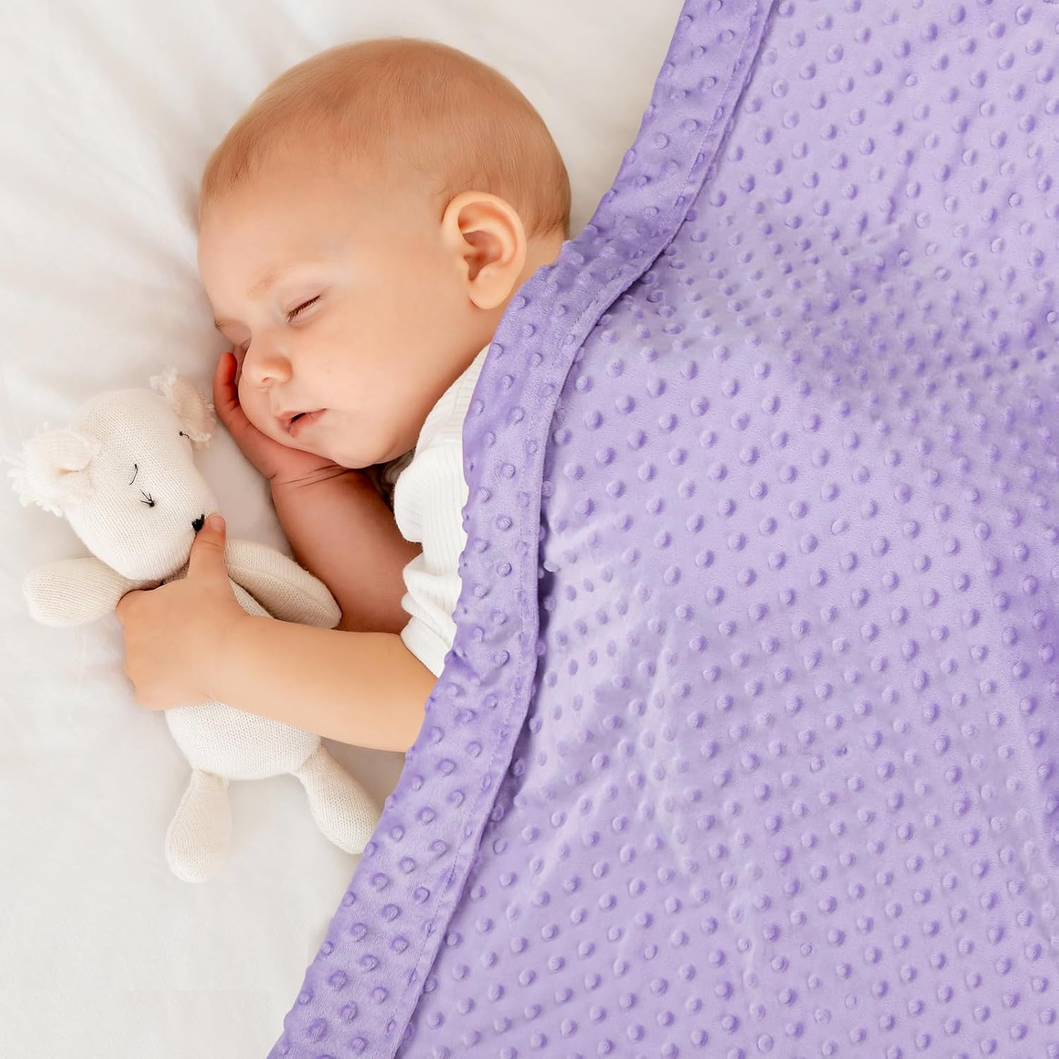 Baby Blanket for Girls, Soft Toddler Blanket 30 X 40 Inch, Newborn Blankets for Nursery, Stroller, Toddler Bed, Carseat, Double Layer, Purple image number 2