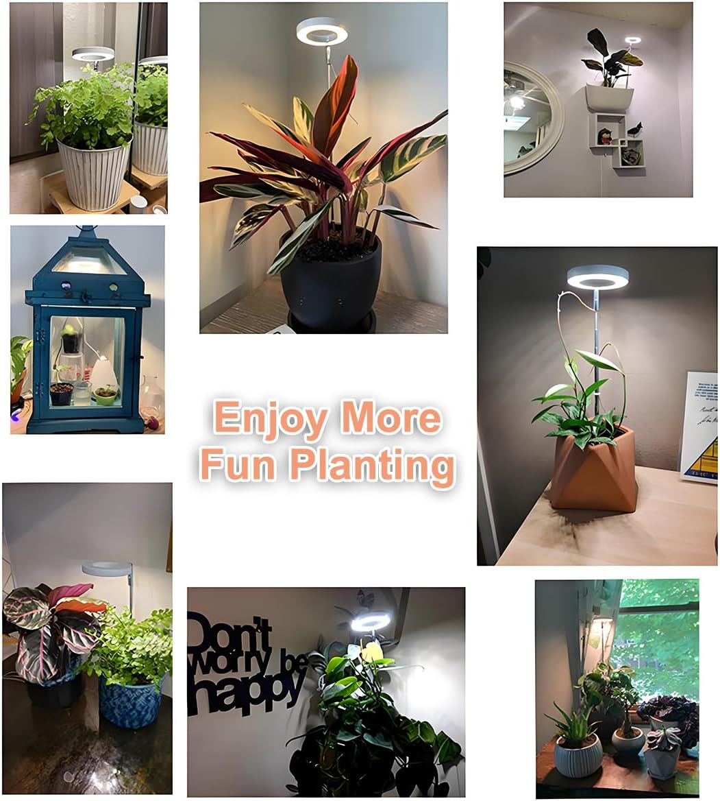 2 Plant Growing Light, 40 Leds Full Spectrum LED Plant Light for Indoor Plants, 2 Packs Auto On/Off Timer 2/4/8H Growing Lamp with 4 Dimmable Brightness image number 1