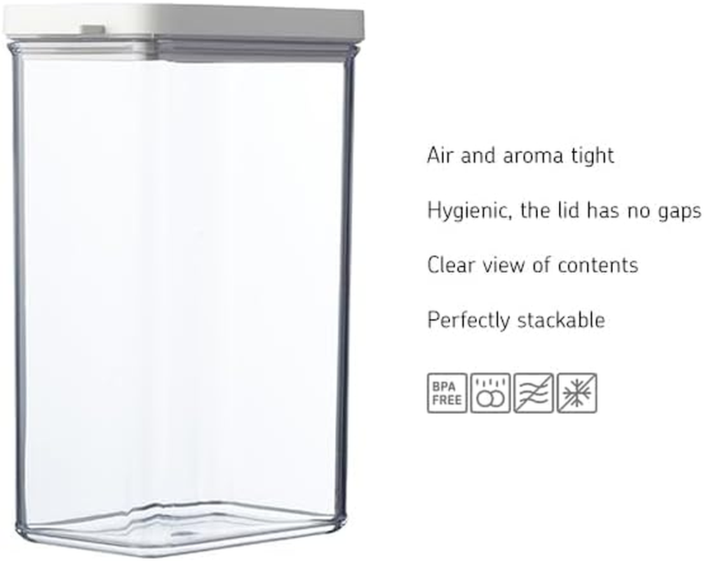 Mepal Storage Jars with Lid, Storage Container, Airtight & Stackable, Kitchen Storage & Organisation, Dishwasher Safe, 2000 Ml, Black - Nordic Green image number 3