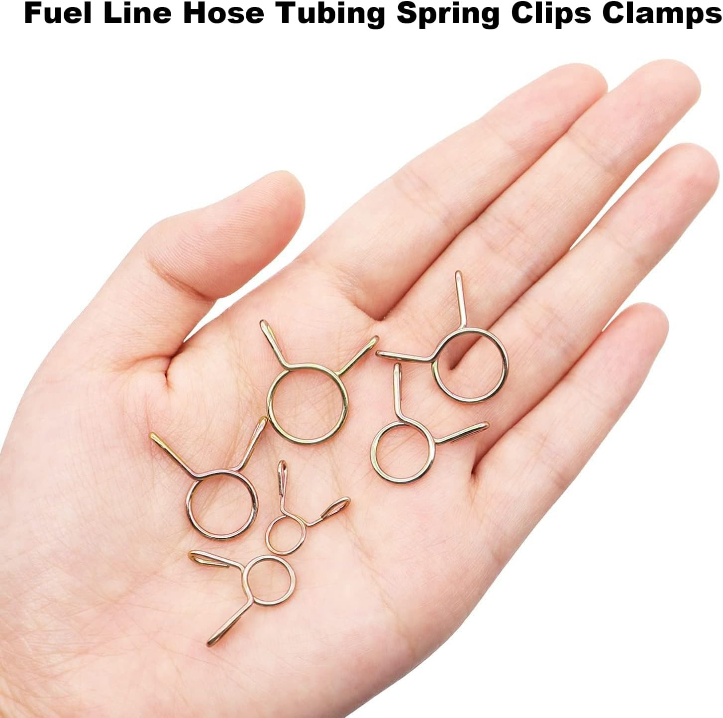 330Pcs 5-13Mm Spring Hose Clamps,Small Hose Clamps,Metal Mini Pipe Clamps,Fuel Line Hose Water Pipe Air Tubing Spring Clips Clamps Assortment Kit (9 Sizes) image number 2
