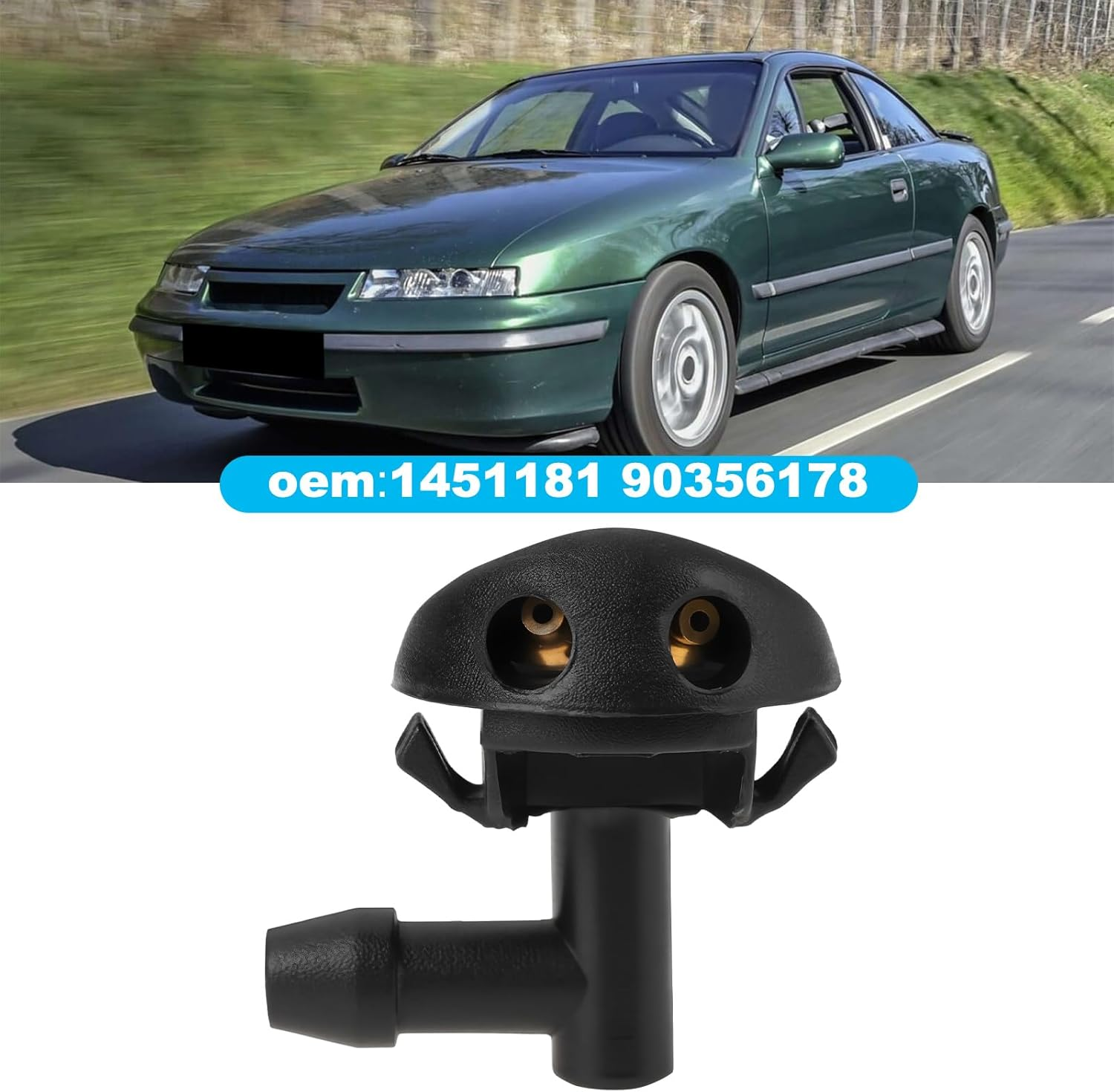 Be in Your Mind 4 Pcs Car Windshield Cleaning Water Spray 1451181 90356178 Compatible with Vauxhall Calibra Combo Corsa Omega image number 4