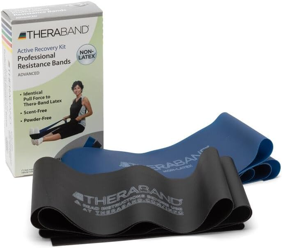 THERABAND Resistance Band Set, Professional Elastic Bands for Upper & Lower Body Exercise, Strength Training without Weights, Physical Therapy, Lower Pilates, Rehab, Beginner & Advanced Sets image number 4