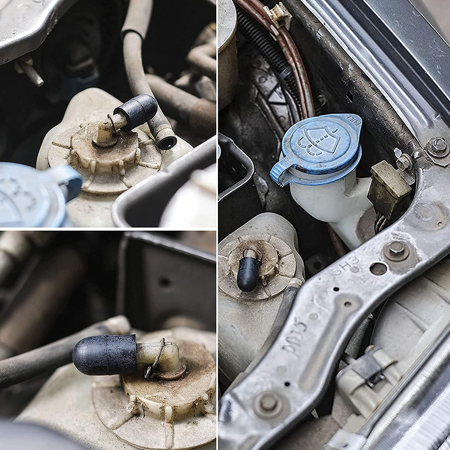 BUSY-CORNER 80 Pieces Vacuum Cap Assortment, Rubber, Dropper ID from 5/32" to 3/8" Sizes, Hose Caps Kit for Carburetor, Manifold (Black) image number 4