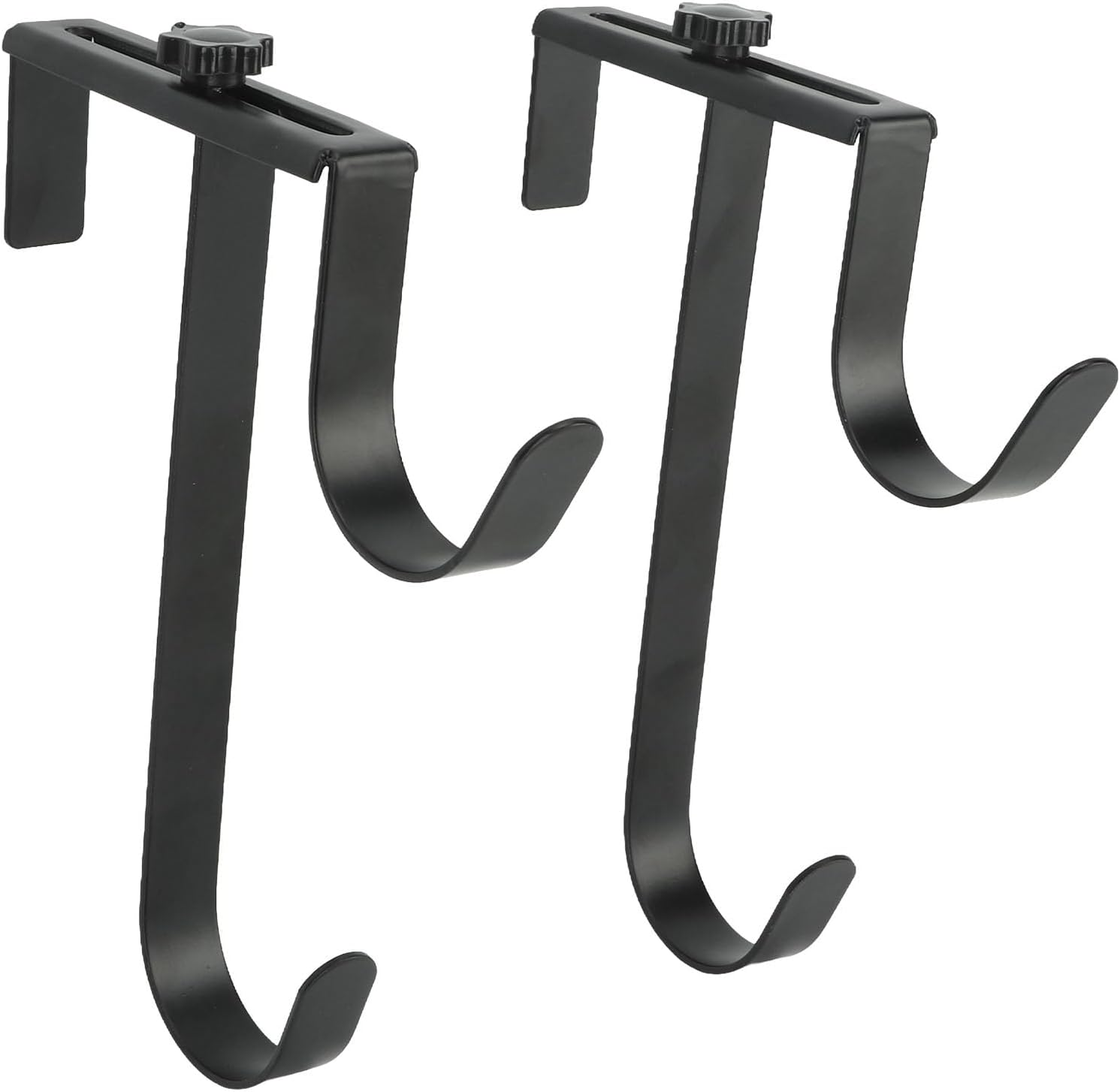 2Pcs Pool Pole Hanger, Adjustable Metal Iron Pool Pole Hook Hanger Pool Accessories for Pool Poles Pool Fence Wall, Pool Hooks for Poles, Adjustable Pool Pole Hanging image number 2