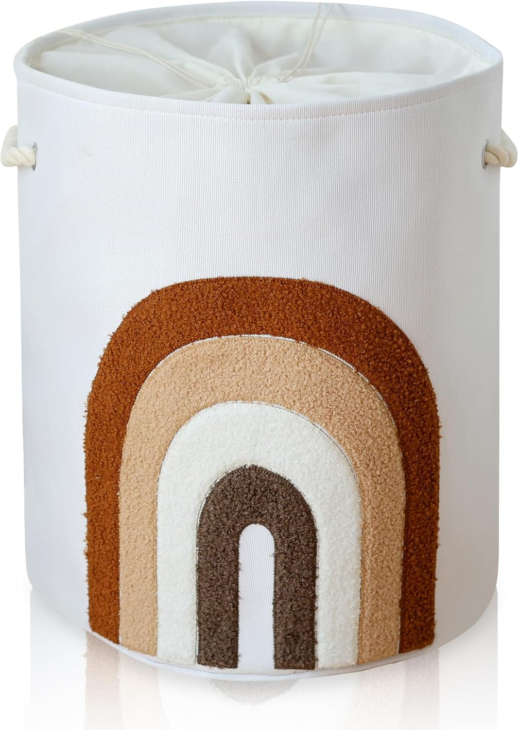 Inough Extra Large Baby Basket for Nursery, 58L Kids Laundry Basket Baby Room Decor, Waterproof Canvas Clothes Hamper Toy Box for Boys Laundry Hamper Foldable Toy Storage Baskets with Handles