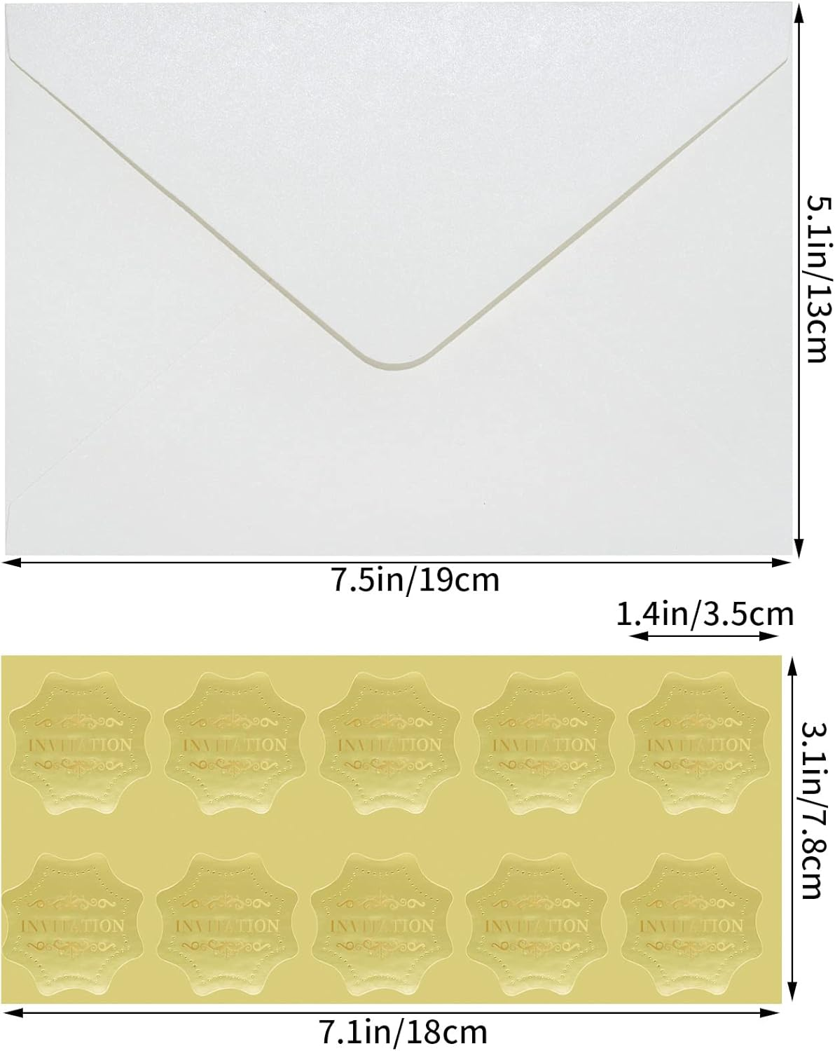 50Pcs A7 Pearl Envelopes Wedding Envelopes, Perfect for 5 X 7 Inch Wedding Invitation Cards Graduation Birthday Greeting Cards Thank You Cards Pearl Paper Luxurious (Pearl Ivory) - Pearl Blush Pink image number 2