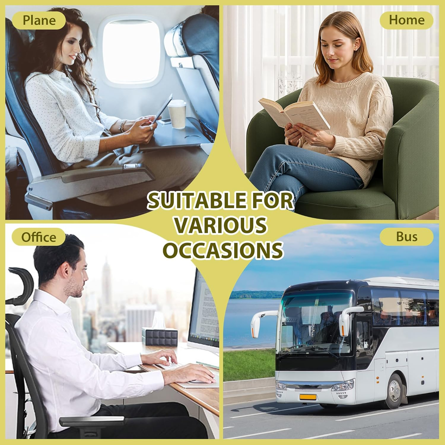 Hiving New Airplane Foot Rest, No Collapse Foot Hammock for Plane Travel with Extended Adjustment Strap, Portable Desk Foot Hammock with Thickened Foam, Foot Sling Travel Essentials to Relax Your Feet image number 4