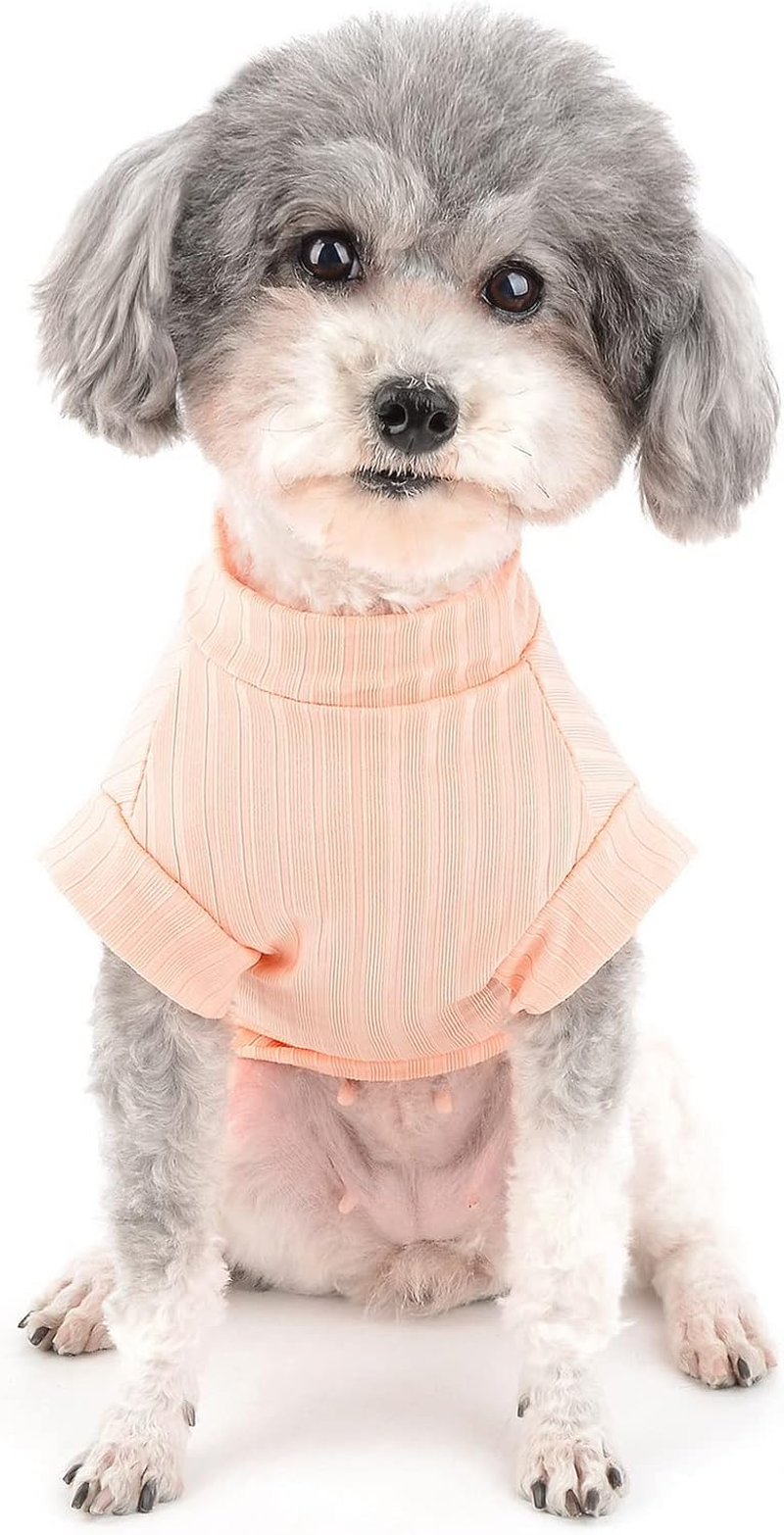 Zunea Dog Shirts with D-Ring for Small Dogs Girls Boys Summer Puppy T-Shirt Soft Breathable Tank Top Sleeveless Cool Clothing Plain Basic Shirt Pet Clothing for Chihuahua Pink L image number 3