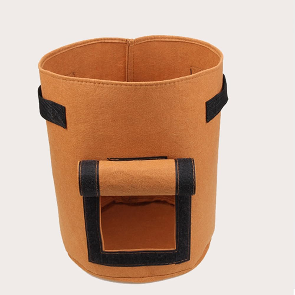 2-Pack 5 Gallon Potato Grow Bags with Harvest Window,Garden Planting Bag with Reinforced Handle,Thickened Nonwoven Duarable Fabric Pots for Tomato,Potato Vegetable and Fruits(Yellow and Green)