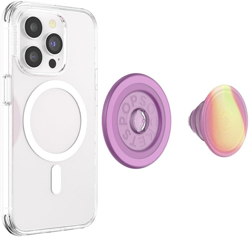 Popsockets: Popgrip round for Magsafe - Adapter Ring for Magsafe Included - Expanding Phone Stand and Grip with a Swappable Top for Smartphones and Cases - Aurange image number 3