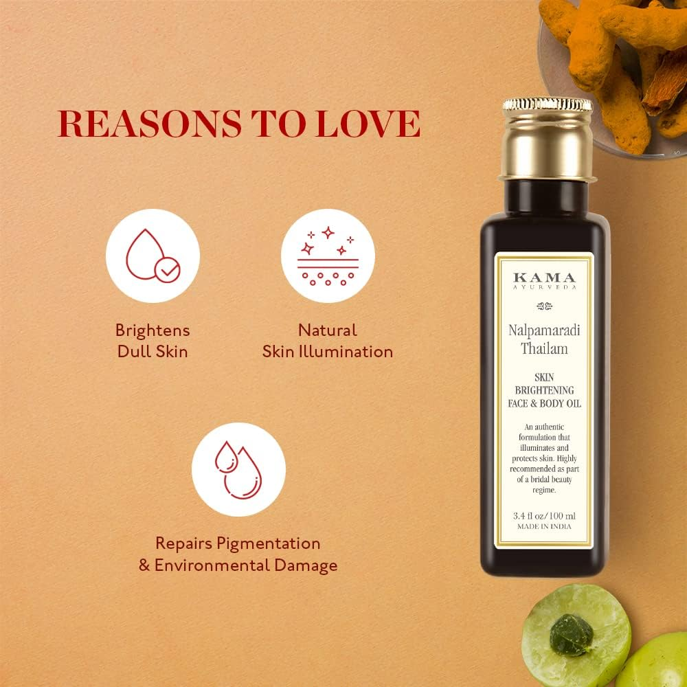 Kama Ayurveda Nalpamaradi Thailam Skin Brightening Treatment, 50 Ml