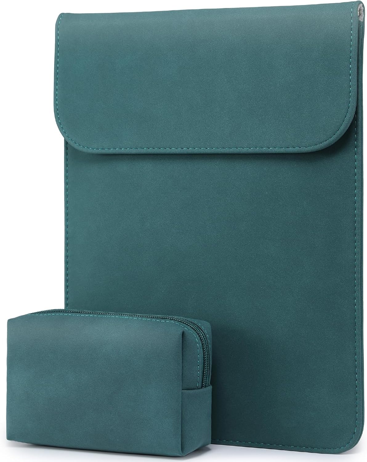 HYZUO 13.3-14 Inch Laptop Sleeve for Macbook Pro 14 M5/M4/M3/M2/M1 Pro/Max 2026-2021, 13.3" Macbook Air/Pro, 13.5-13.8 Surface Laptop, HP Envy 13, Faux Suede Leather Case with Pouch, Pink