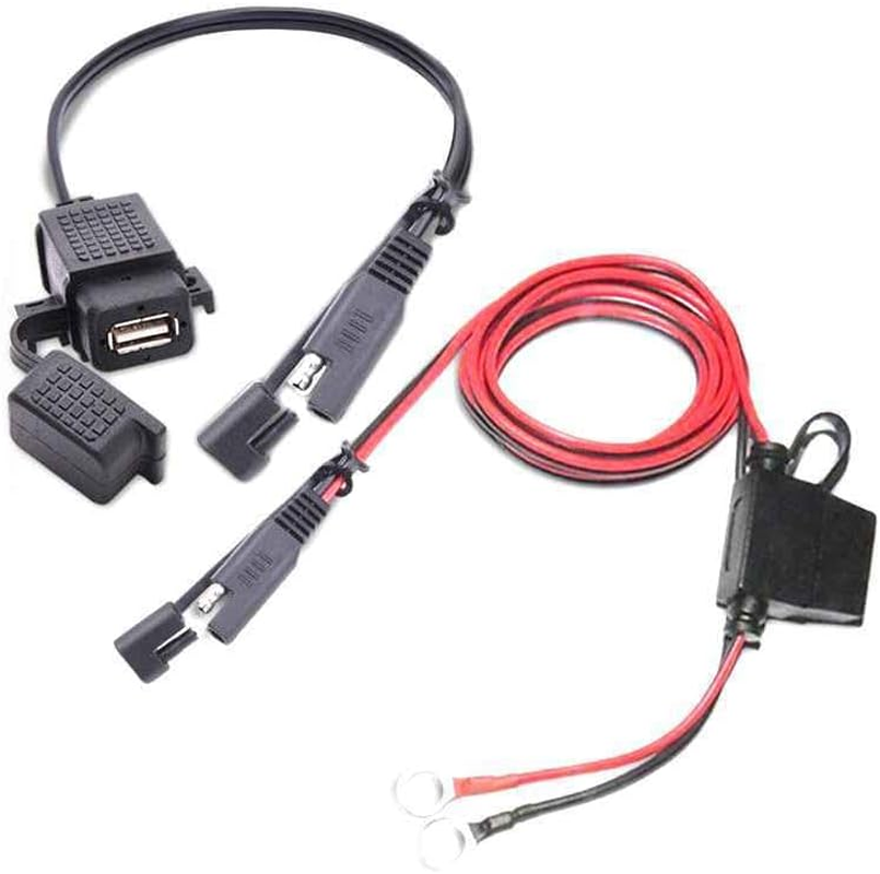 EUIOOVM Motorcycle Handlebar Socket Charger Fast Charging Dual USB Adapter Rubber Power Supply 12V Motorbike Accessories image number 2