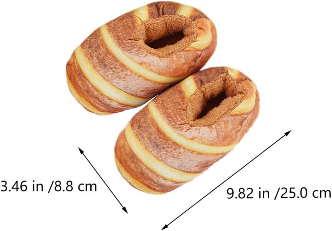 WRITWAA 1 Pair Bread Slippers for Women Sandals Women Plush Home Indoor Winter Warm Slippers Anti- Female Wearing Slippers Woman Sandals Women Slipper Summer Women'S Flat Shoes Sole: Foam image number 1