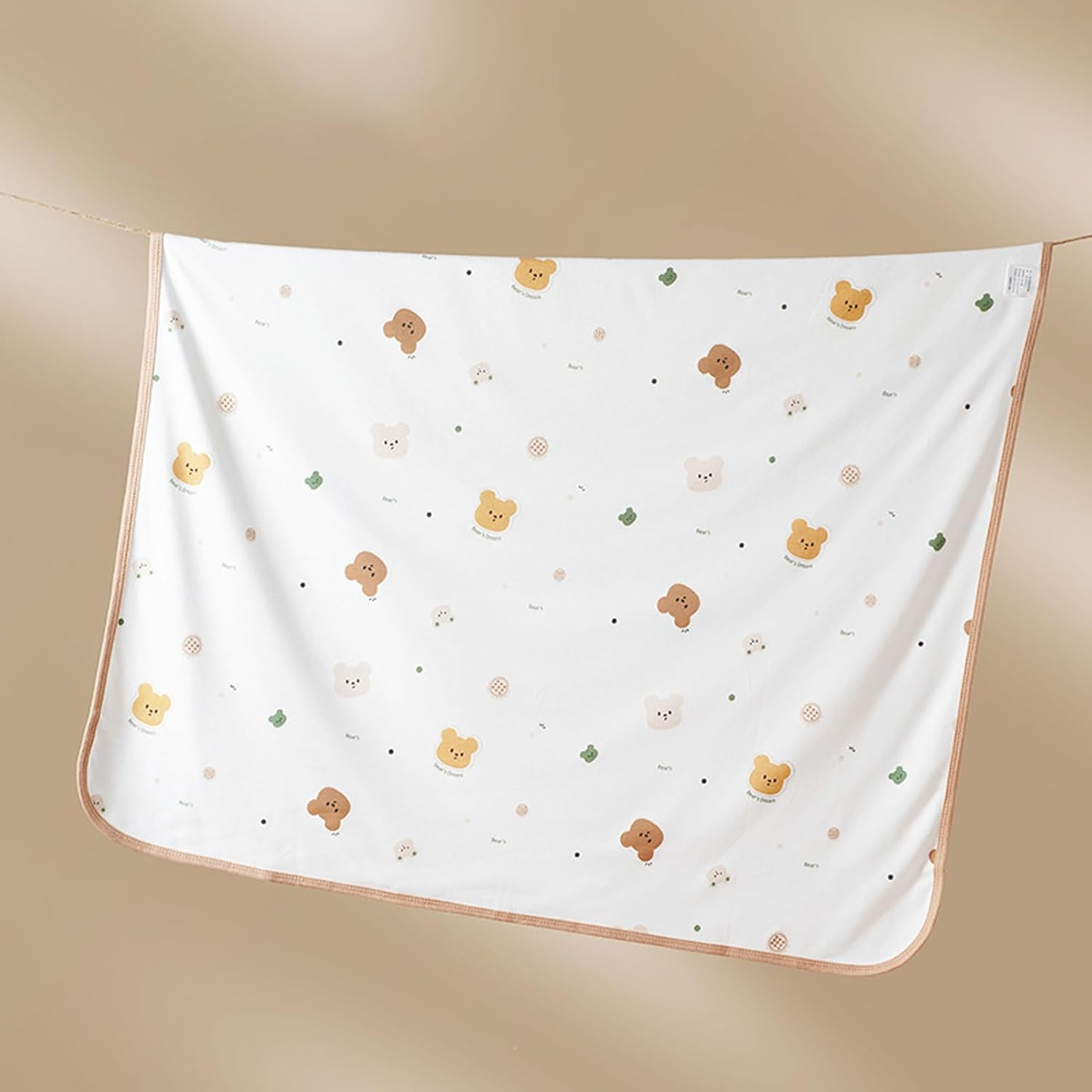 ZONEY Baby Blanket, 100% Organic Cotton Cute Newborn Swaddle, Double Layer Infant Receiving and Multi-Purpose Blanket,Lightweight Quilt Bath Towel Blanket for 0-12 Months,33.3X33.3(Moon)