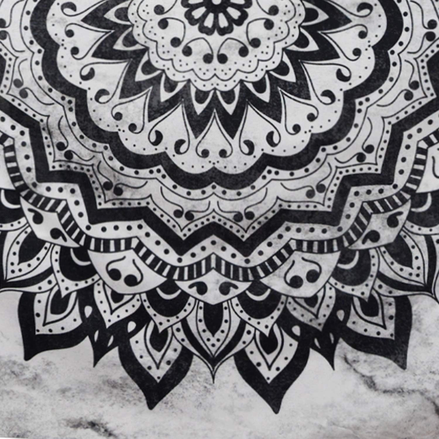 Leofanger Black and White Tapestry Mandala Tapestry Bohemian Flower Wall Tapestry Psychedelic Hippie Tapestry Wall Hanging for Bedroom (70.8 &times; 92.5 Inches) image number 2