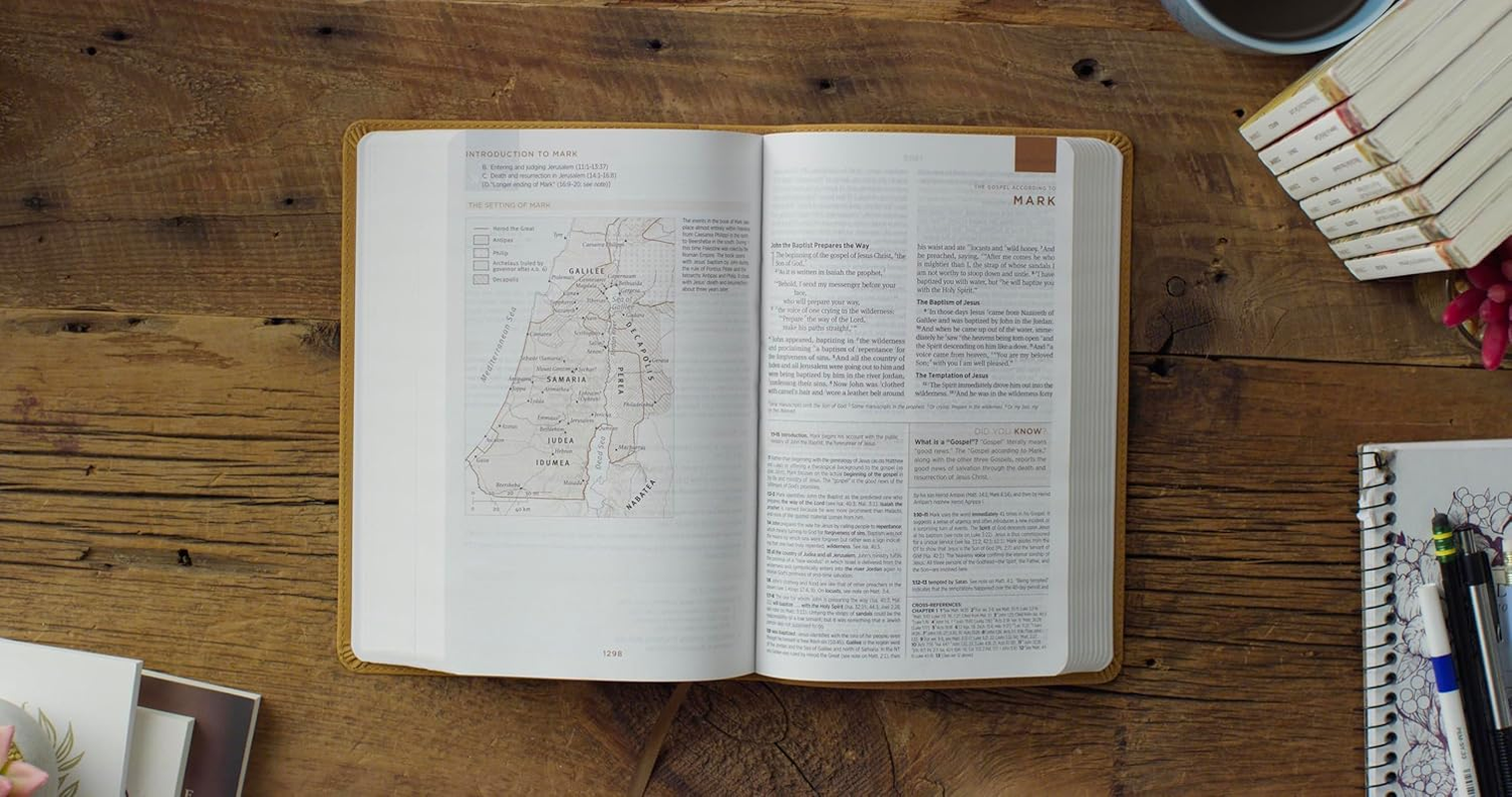 ESV Student Study Bible (Trutone, Nubuck Caramel, Wildflower Design) image number 3