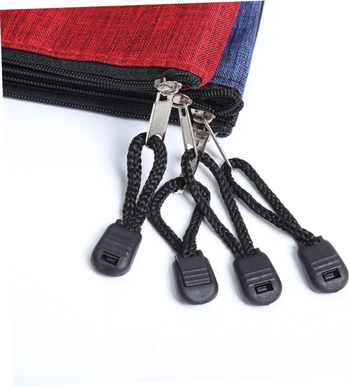 HAPINARY 8Pcs Oxford Zipper File Bags Water Bag Pouches for School Office Stationery Organizer Random Colors image number 1