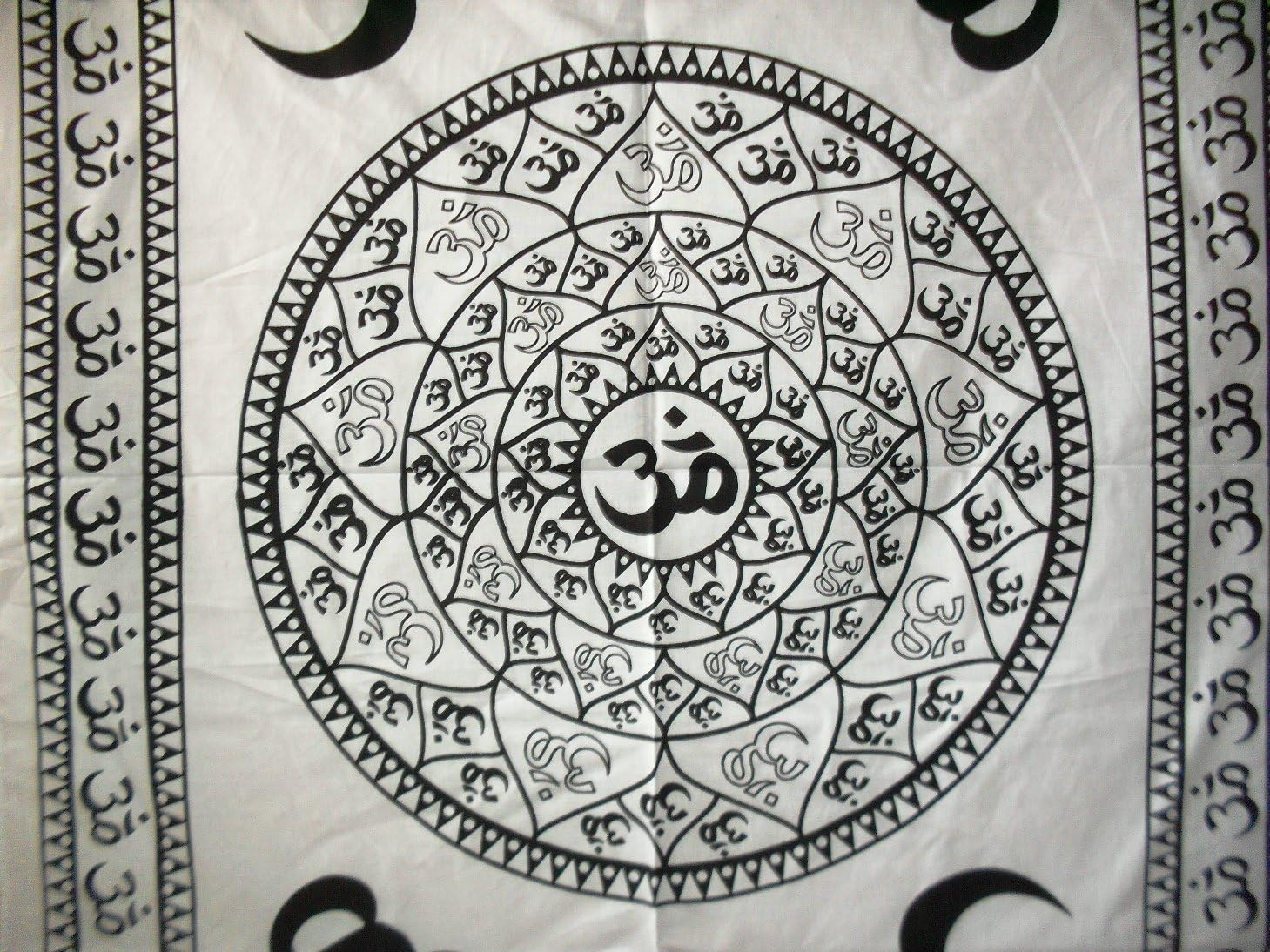 Traditional Jaipur Om Mandala Wall Art Poster, Hippie Wall Tapestry, Indian Dorm Decor, Boho Wall Art, Bohemian Wall Hanging, Size 80Cm X 100Cm, Good Luck Poster or Wall Sticker image number 3