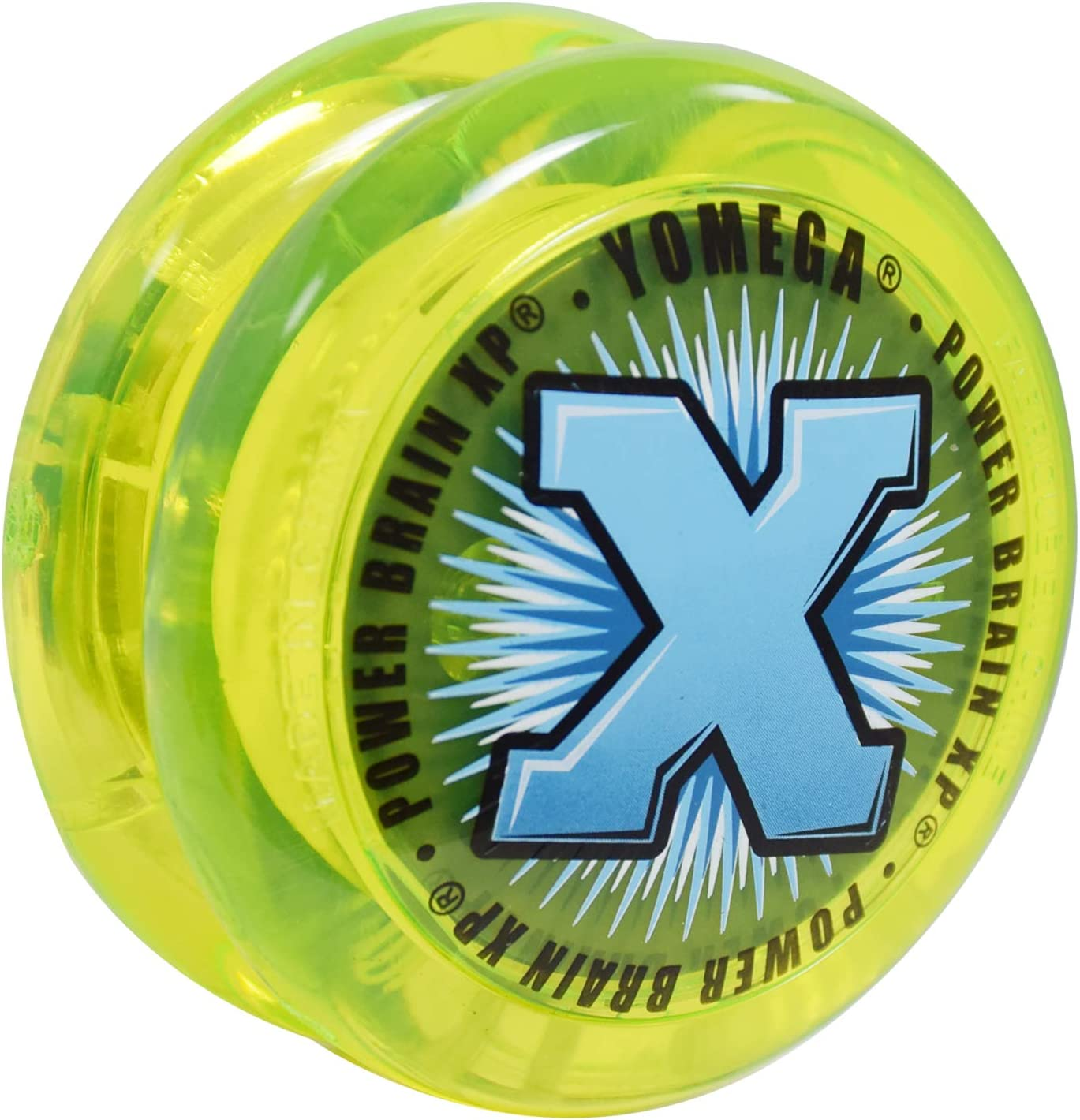 Yomega Power Brain XP Yoyo - Professional Yoyo with a Smart Switch Which Enables Players to Choose between Auto-Return and Manual Styles of Play. + Extra 2 Strings & 3 Month Warranty (Blue)