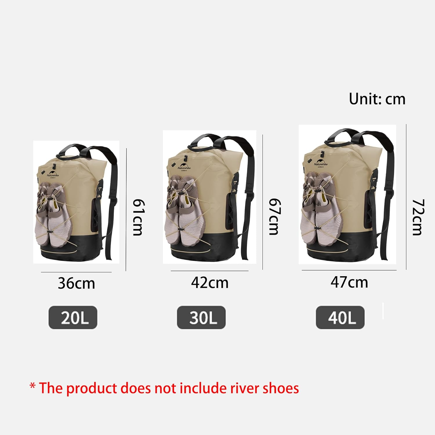 Naturehike Waterproof Backpack for Men, Hiking Backpack Waterproof Outdoor Day Pack, Lightweight Camping Travel 20L/30L/40L image number 6