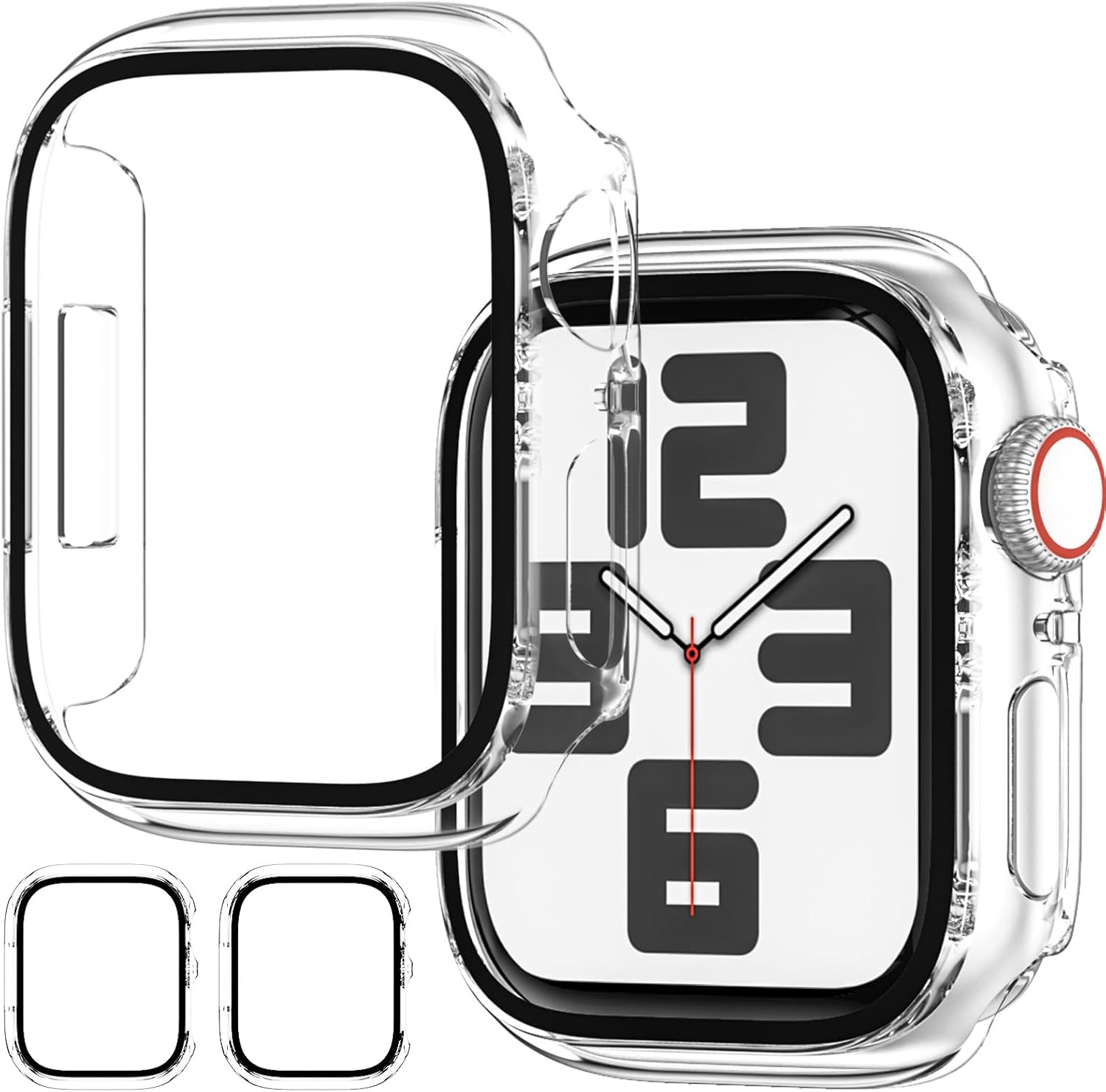 Luyialvals Case for 40Mm Apple Watch SE 3(2025)/SE 2/Se/Series 6/5/4 with Tempered Glass Screen Protector,Protective Bumper and Slim Face Cover for Iwatch 40 Mm,2 Packs,Starlight