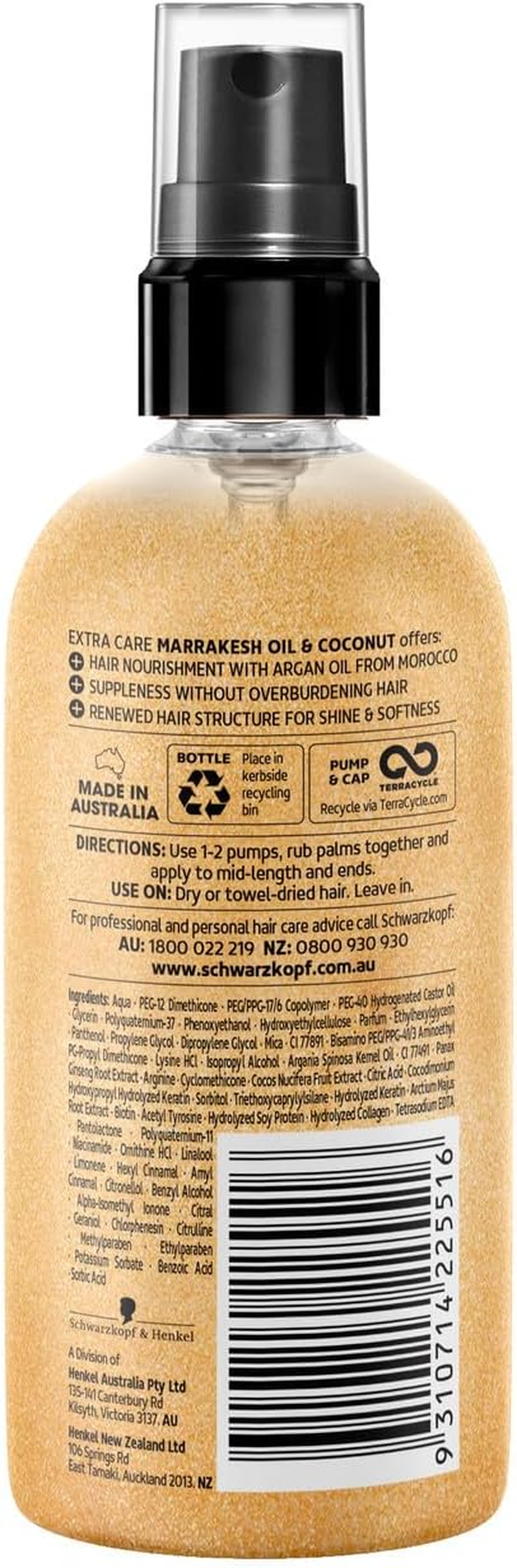 Schwarzkopf Extra Care Marrakesh Oil & Coconut Replenishing Hair Oil Serum 100Ml