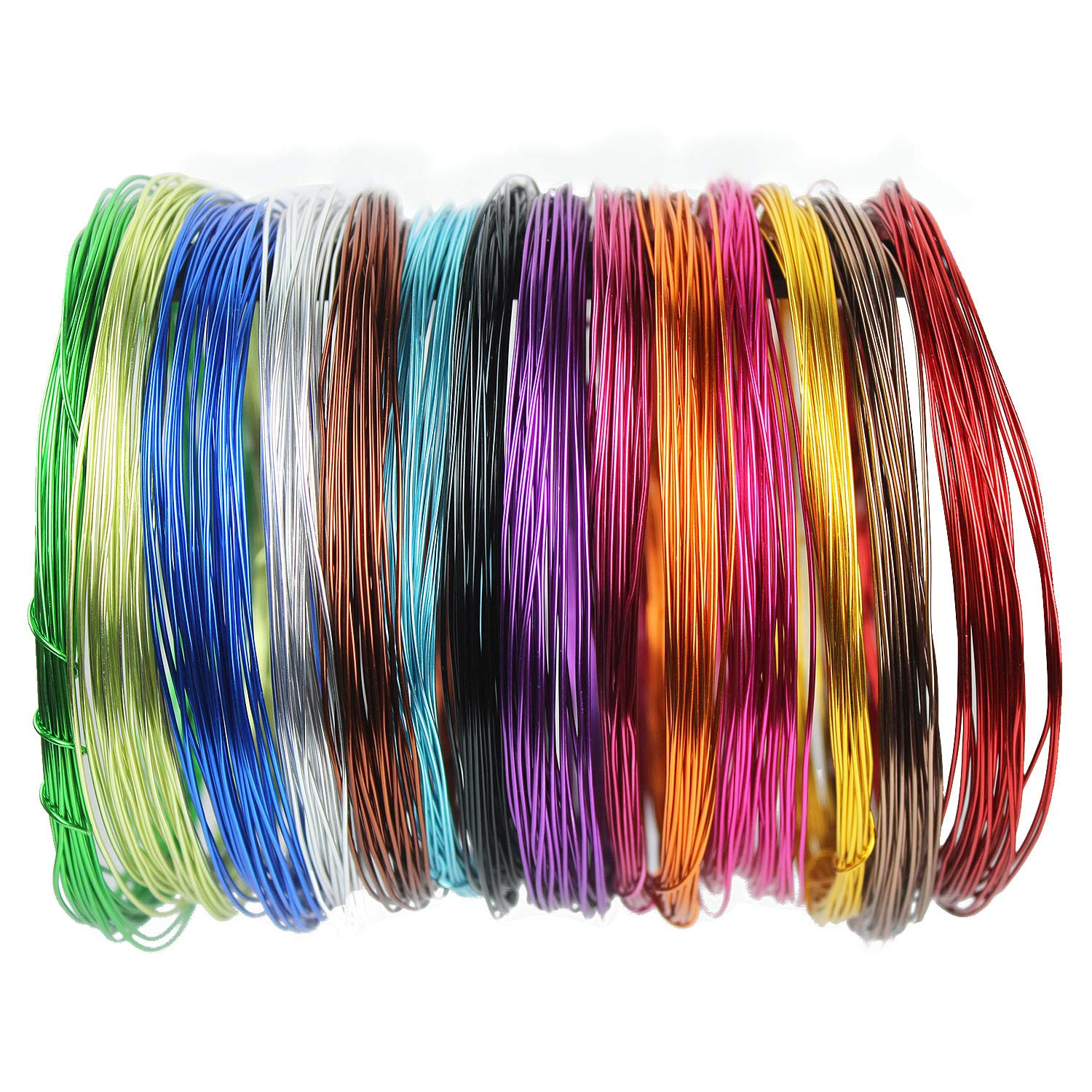 14 Rolls Colored Aluminum Craft Wire 1Mm Flexible Metal Artistic Floral Jewelry Beading Wire for DIY Jewelry Craft Making, Each Roll 32.8 Feet, 14 Colors image number 3