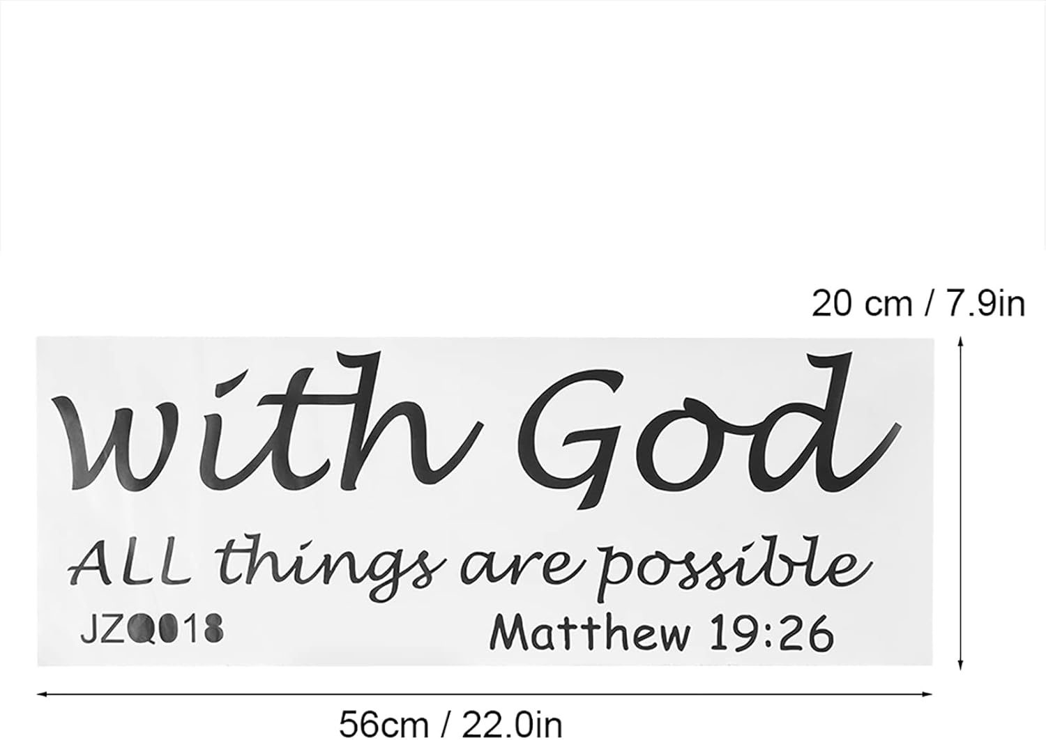 God All Things Are Possible Wall Decal, Christian Wall Decal Religious Bible Verse Proverbs Sticker for Bedroom Living Room Kids image number 5
