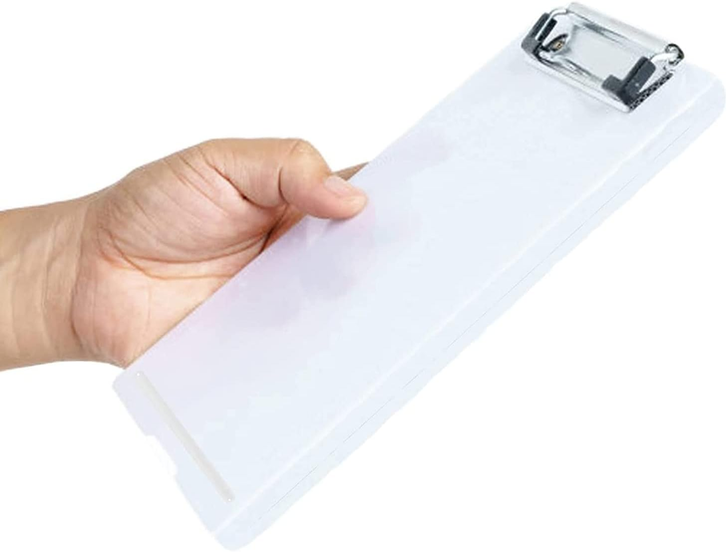 SAYEEC Clipboard with Storage, High Capacity Nursing Clipboard with Pen Holder, Plastic Storage Clipboard Folder with Low Profile Clip, A4 Portable Work Clipboard for Teachers School Office (White) image number 6