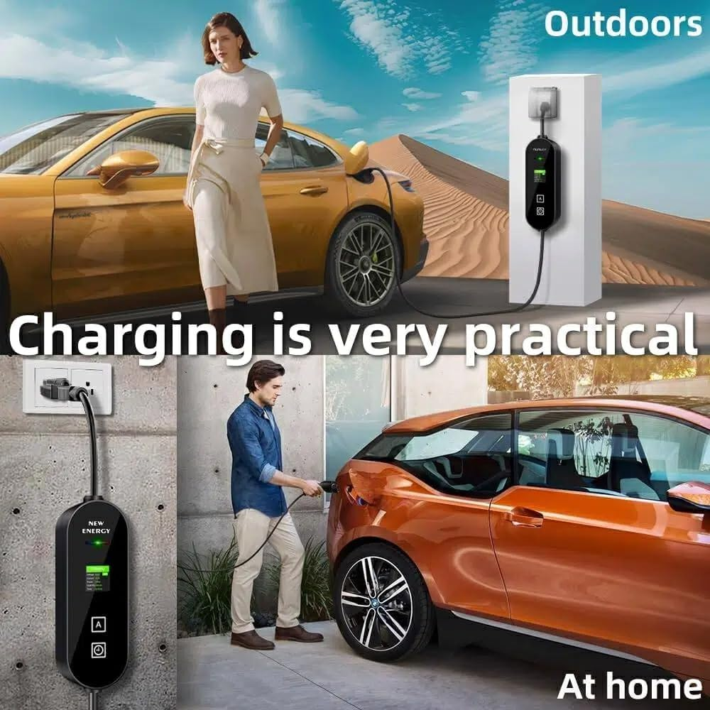 EV Charger Type 2 3.5 Kw 5M15A Adapter Portable EV Chargers Polymer Materials Cable with UA16 a Plug, Adjustable Current Compatible with BYD and Other PHEV/BEV/EV image number 3