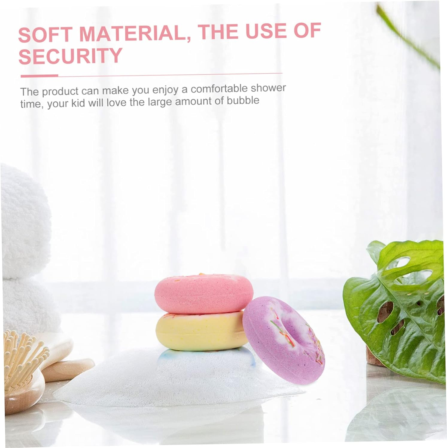 4Pcs Cake Shape Spa Bath Balls Supplies for Boys and Girls Adults Random Color image number 1