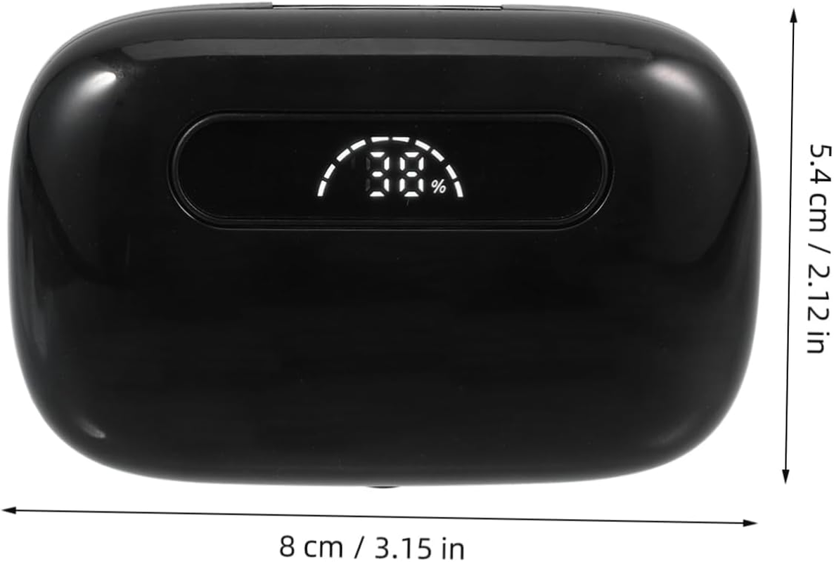 1 Pair Wireless in Ear Headphones with Digital Display Portable Touch Control Earphones Sweat Resistant Surround Sound Ergonomic Design for Comfort Black image number 6