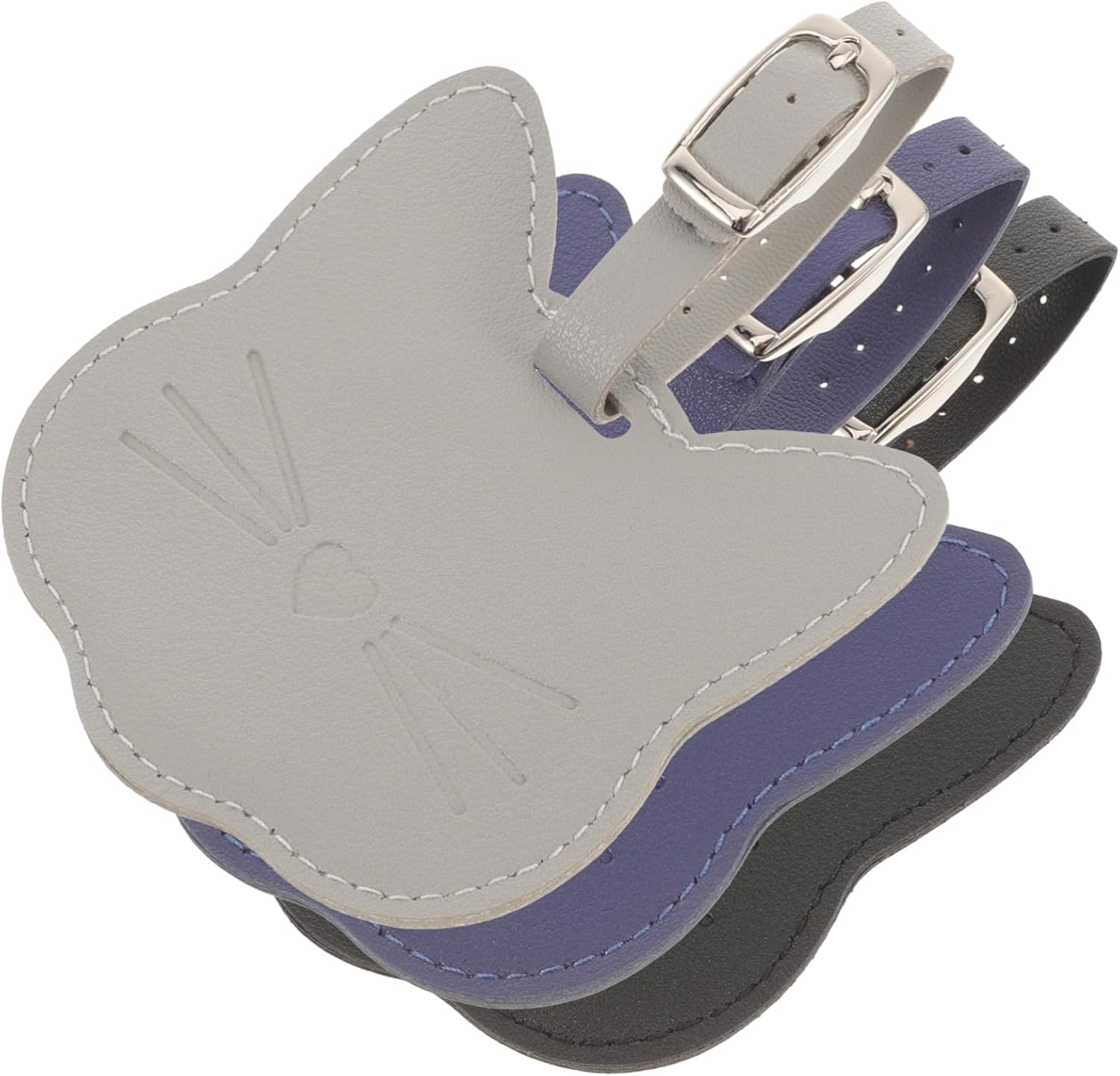 OATIPHO 9Pcs Leather Luggage Tags for Suitcases Hanging Travel Tags Pu Leather Material for Travel Supplies and Carryon Luggage image number 3