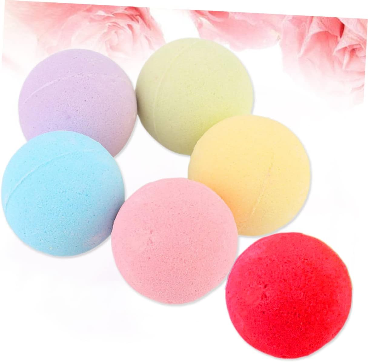 Healeved 6Pcs Organic Bath Salts Set 2.1Oz Bubble Balls for Stress Relief Handmade Bath Salts for Women and Girlfriends Relaxing Spa Experience image number 4