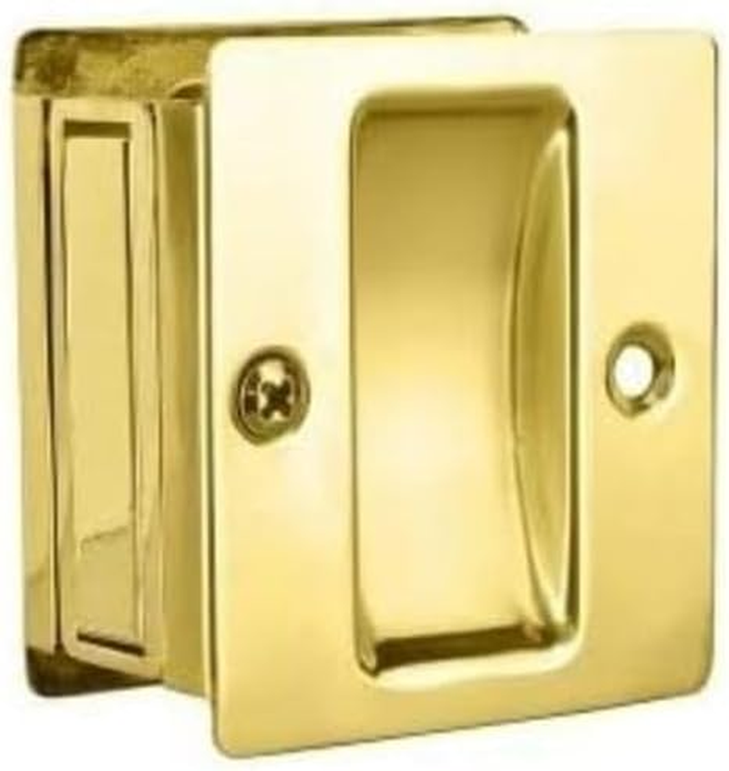 Romak 609740 Sliding Cavity Door Lock Passage Set Brass image number 1