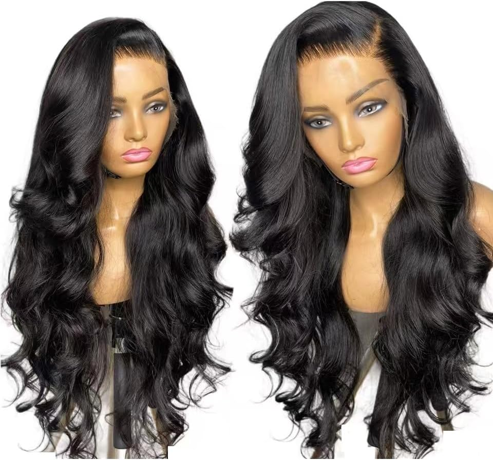 Wave Lace Front Glueless Wigs Pre Plucked Pre Cut HD Lace No Glue 10A Lace Closure Wigs for Women with Natural Hairline Natural Color 180% Density&zwnj; image number 4