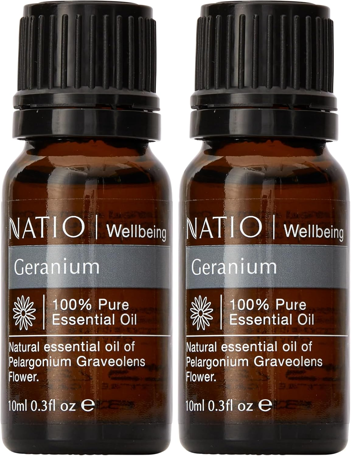 Natio Australia Wellbeing Pure Essential Oil - Geranium 10Ml - Floral 100% Pure & Natural Essential Oil - Uplift & Balance the Body, Mind & Soul - Made in Australia (Pack of 2) image number 2
