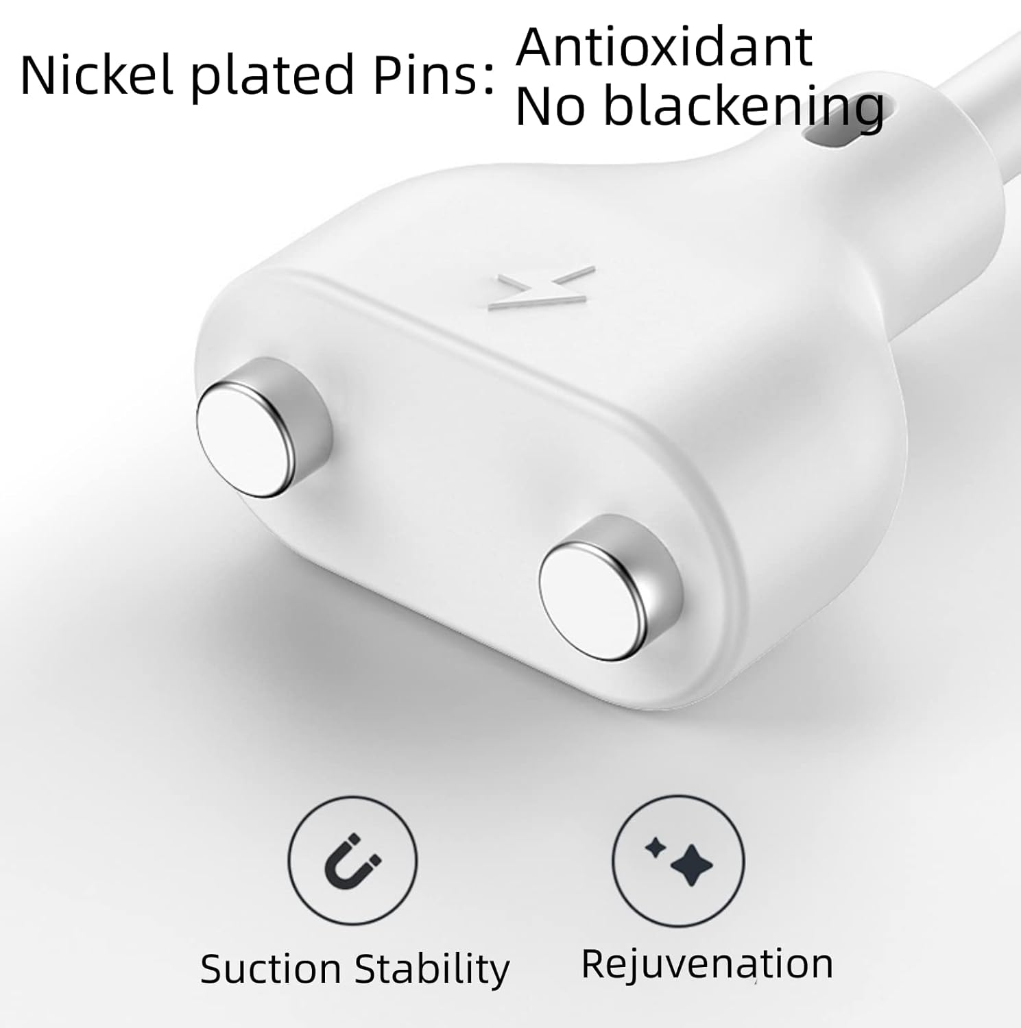 Kwevos Magnetic USB DC Charger Cable Replacement Charging Cord, Single Polarity(S-S) 31.4Inch Long- 10MM/0.39'', for Toys/Vibrators/Facial Cleanser/Electric Toothbrush/Flashlight/Juicer image number 3