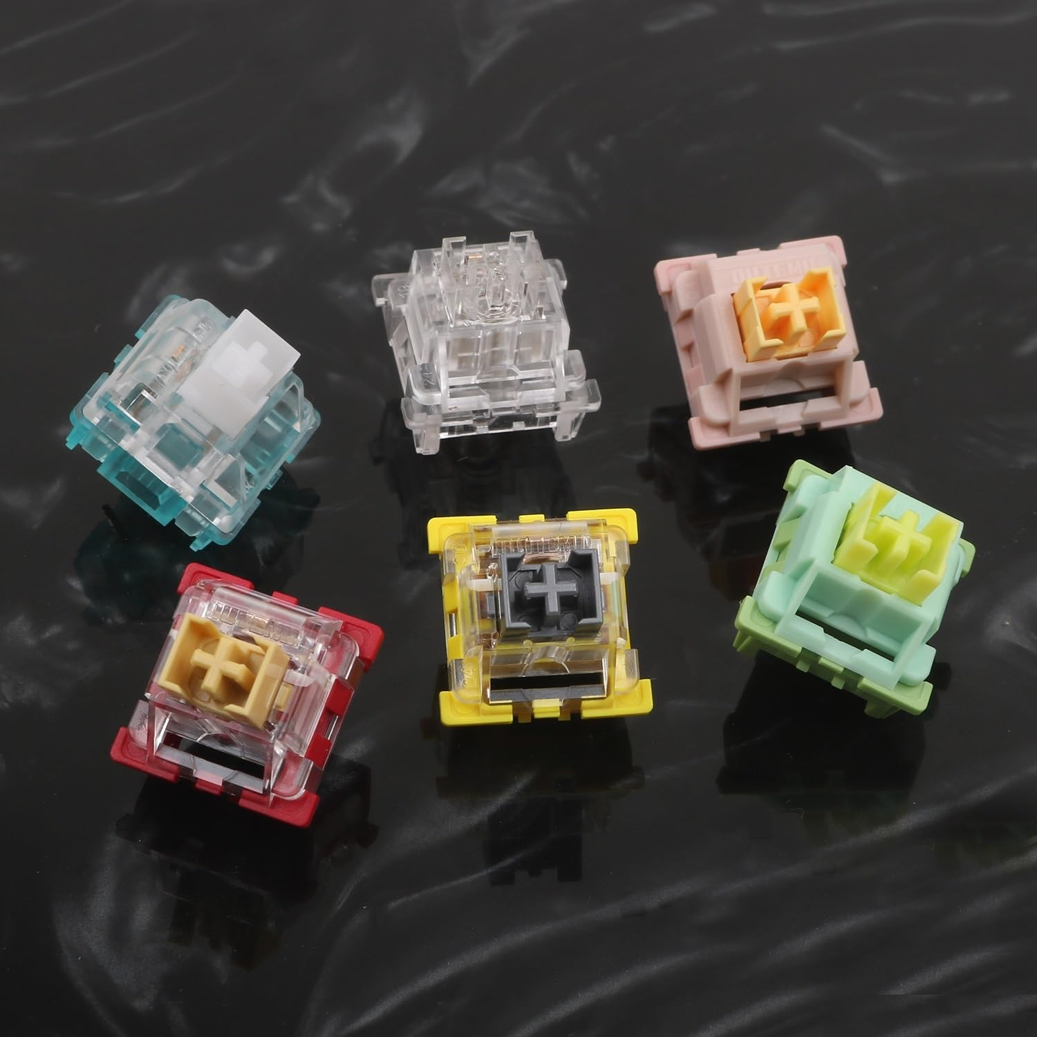 Outemu Custom Switches, 3Pin RGB Silent/Clicky/Linear/Tactile Similar Holy Panda Pre-Lubed Switch for Gaming Mechanical Keyboard(Ocean,110Pcs) image number 6