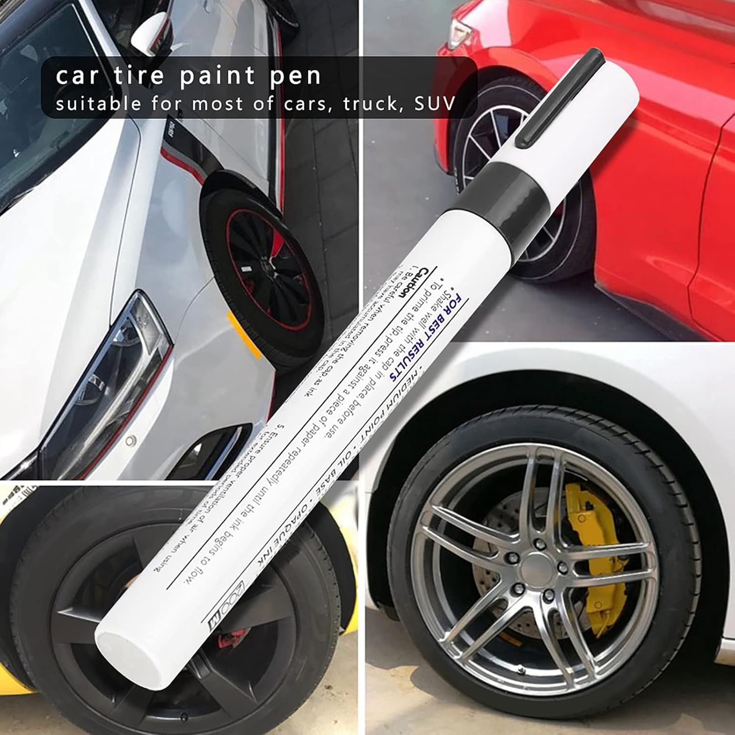 Tire Pens, Car Tire Paint Pen, Car Paint Pen, Paint Pen for Car Tires, 1 Pcs Waterproof Professional Car Pencil Tire Paint Pen Mark Pens(White) image number 6
